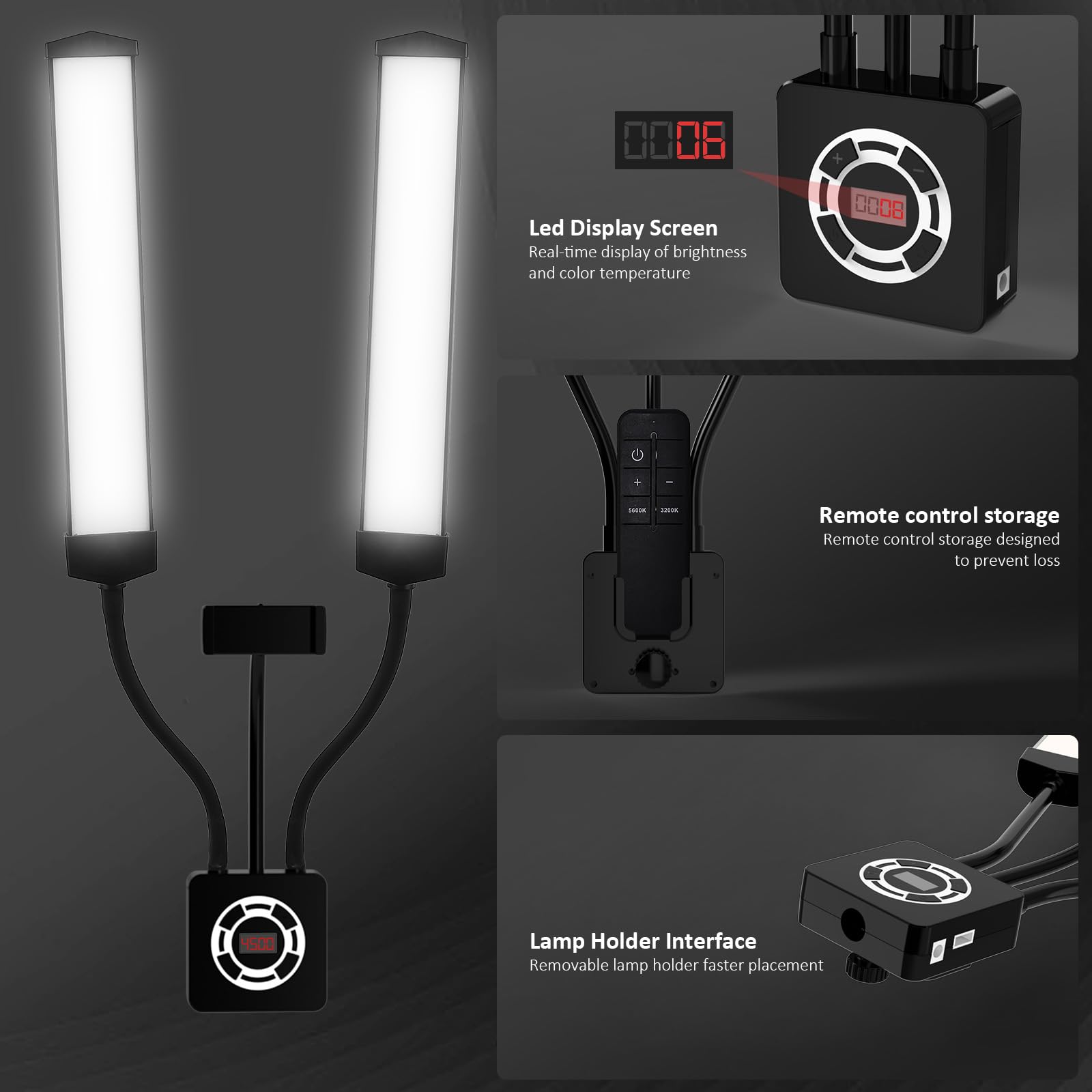 Esthetician Light With Tripod Stand And Phone Holder, Floor Lamp, Lash Lamp For Eyelash Extensions, [Upgrade] Touch Switch Lash