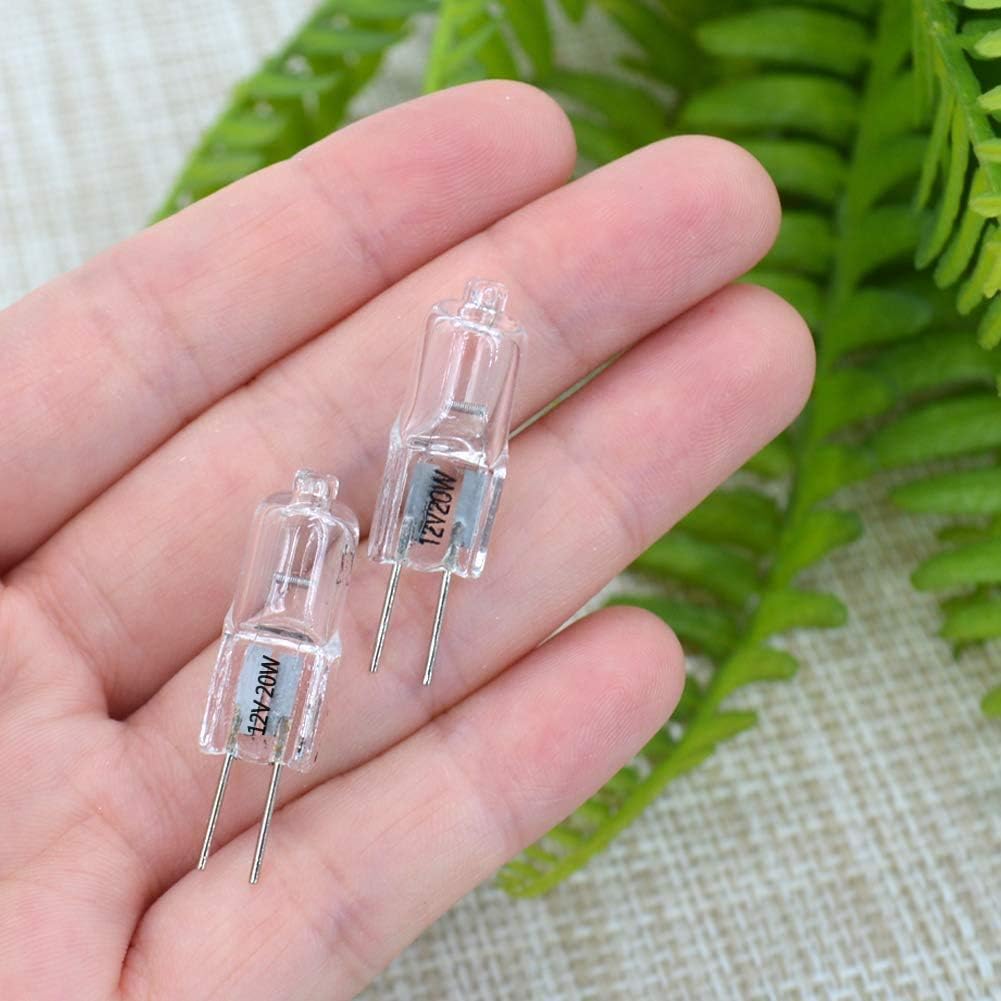 G4 Bulb, 20 Pack Halogen G4 12V 20W With G4 Bi-Pin Base, High Output G4 Light Bulb 12V 300Lm 3000Hrs Long Lifetime, G4 Dimmable,