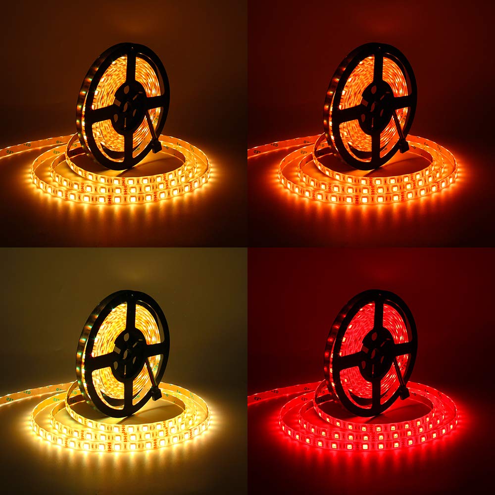 SUPERNIGHT LED Strip Lights 16.4FT RGB Waterproof 300 LEDs Flexible Light Rope + 44Key IR Remote Controller, Model EBT346-FT