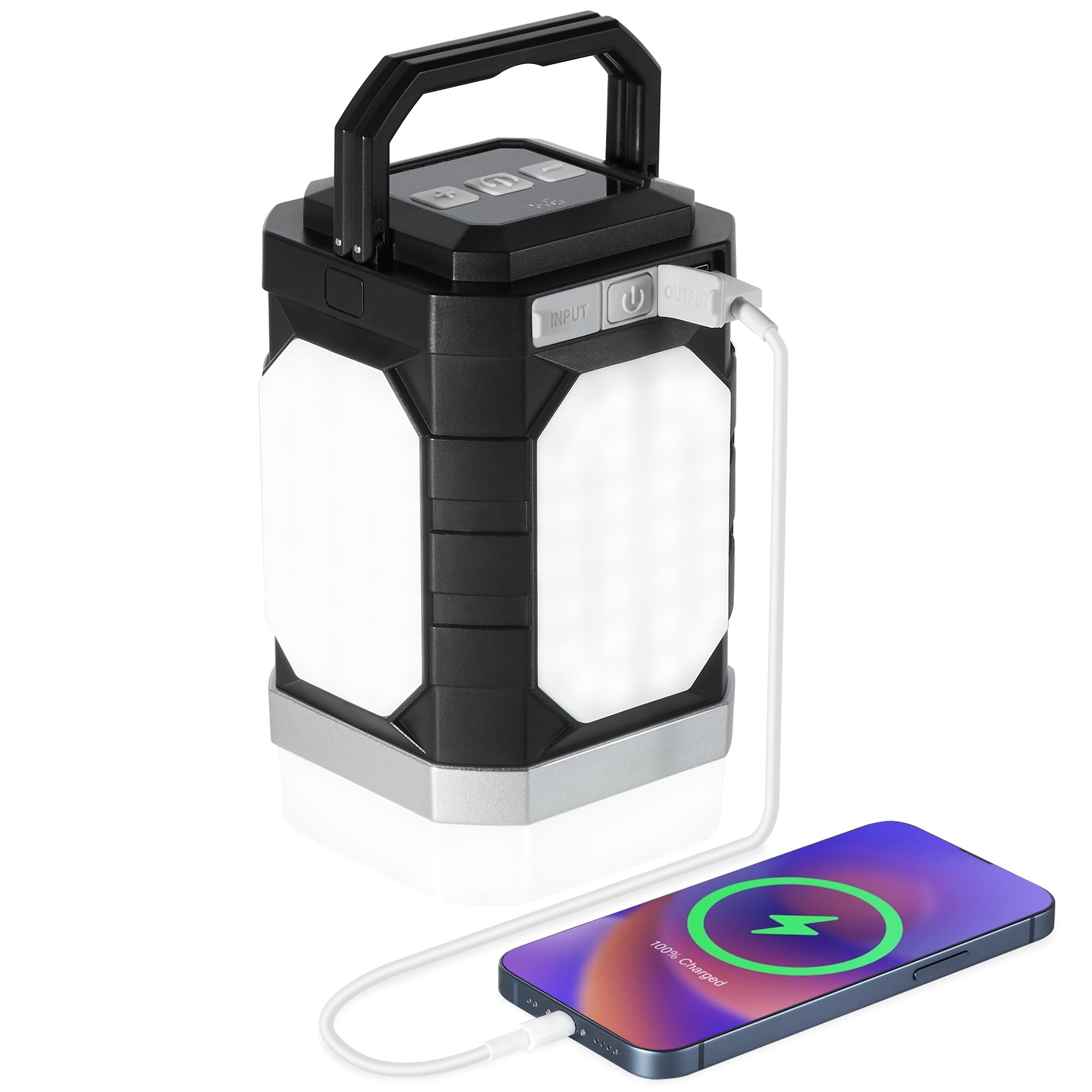 Sinvitron Camping Lantern Rechargeable-30,000mAh Portable Camping Lights, QC3.0 Fast Charging,1000 Lumens,350H Runtime,IPX5 Wate