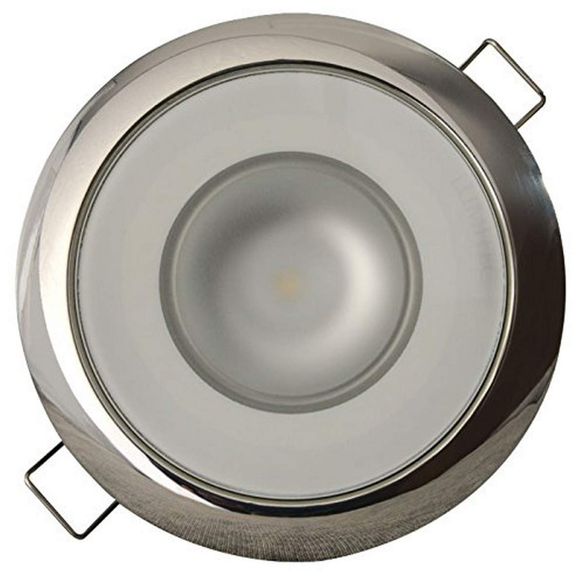 Lumitec Mirage Ss Polished Bezel Exterior And Interior Flush Mount Led Down Light White Dimming Blue Dimming 113111