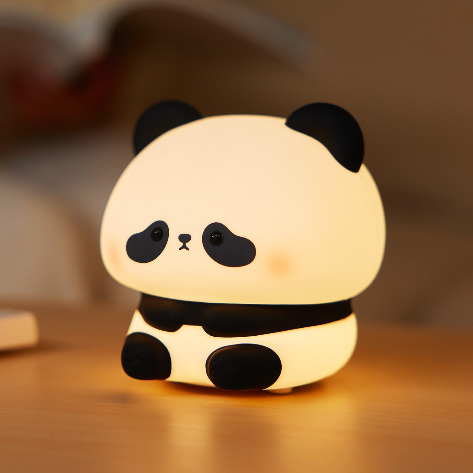 VTIGER Panda Night Light, LED Squishy Cute Lamp, Night Light for Kids, Silicone Panda Light, Dimmable Girls Baby Bedroom Nightli