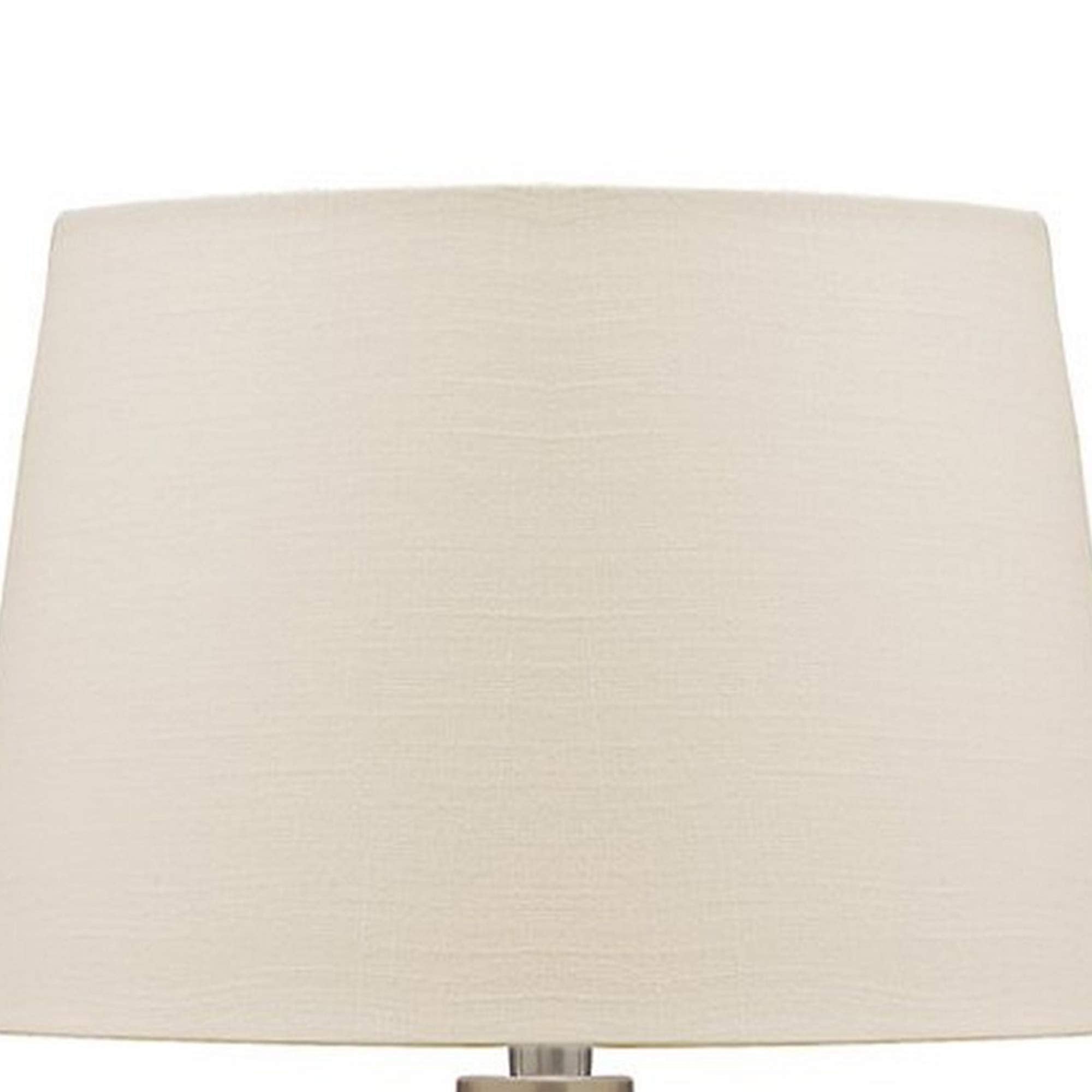 Benjara Mercury Glass Table Lamp With Drum Shade, Gold, Beige