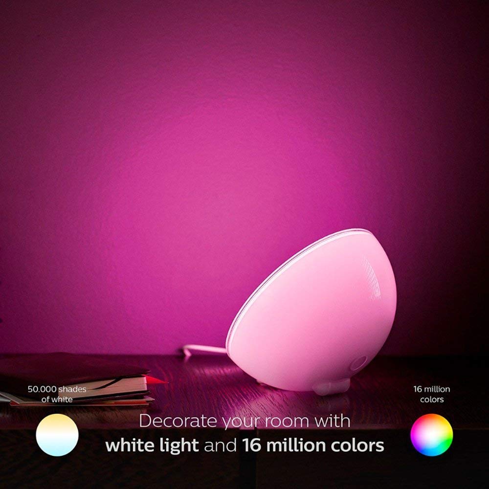 Philips Hue Go White And Color Portable Dimmable Led Smart Light Table Lamp (Requires Hue Hub, Works With Alexa, Homekit And Goo