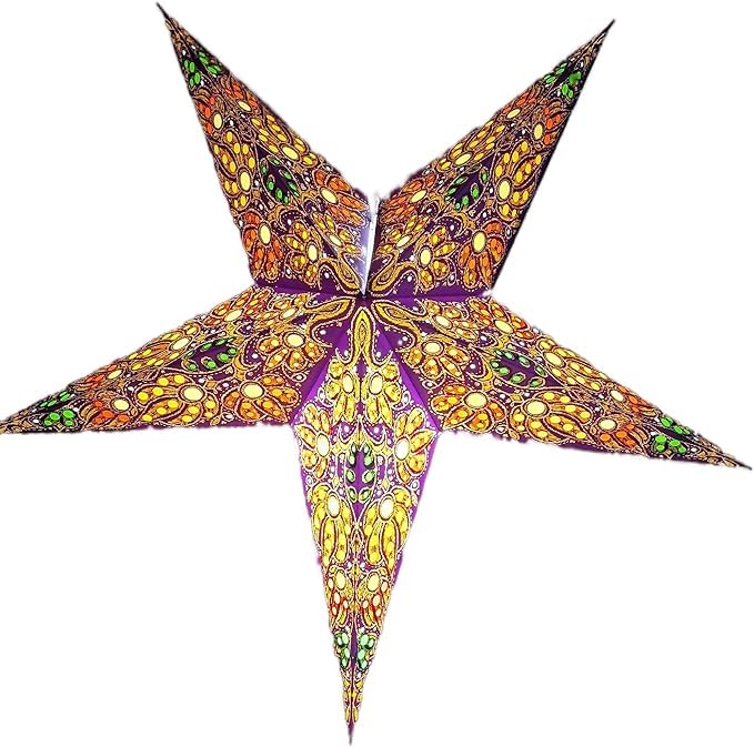 YEPSIO Paper Lantern Lampshade Paper Star Light Shades Large 60cm Star Hanging Decorations for Christmas Wedding Home Decoration