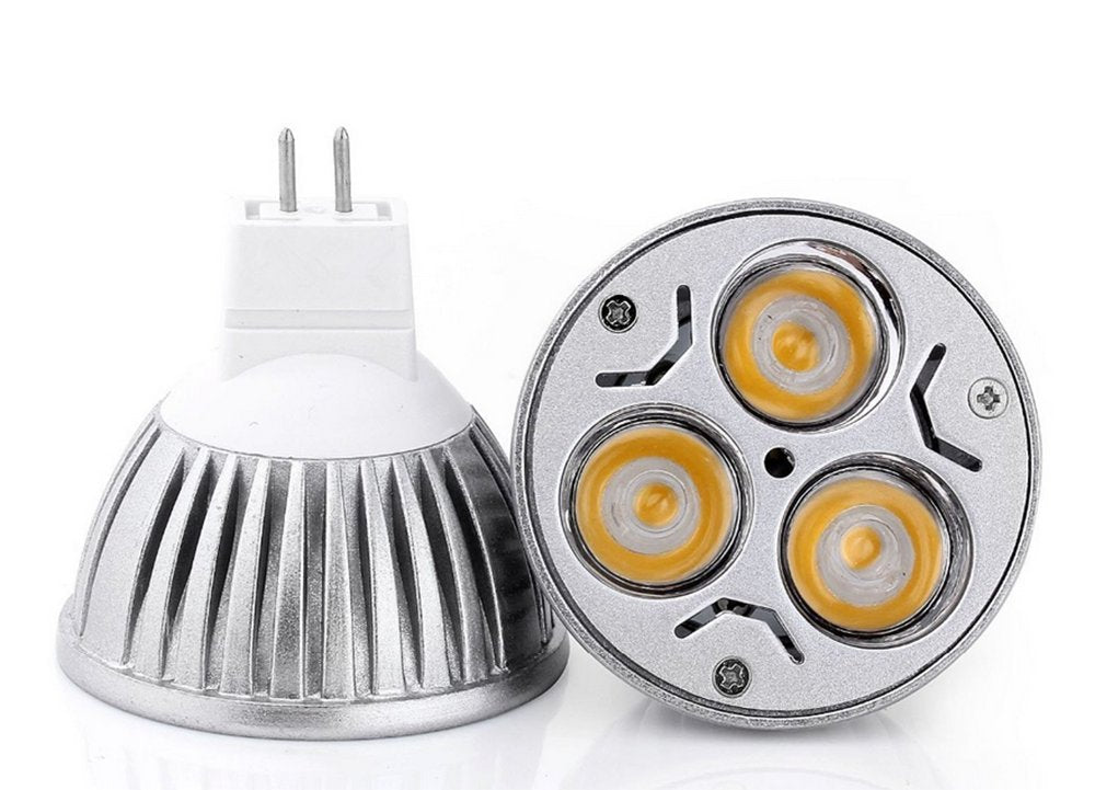 K JINGKELAI MR16 3W LED Bulbs, Warm White 2700K, 60° Beam Angle, 6 Count, Model YZMR16003WW
