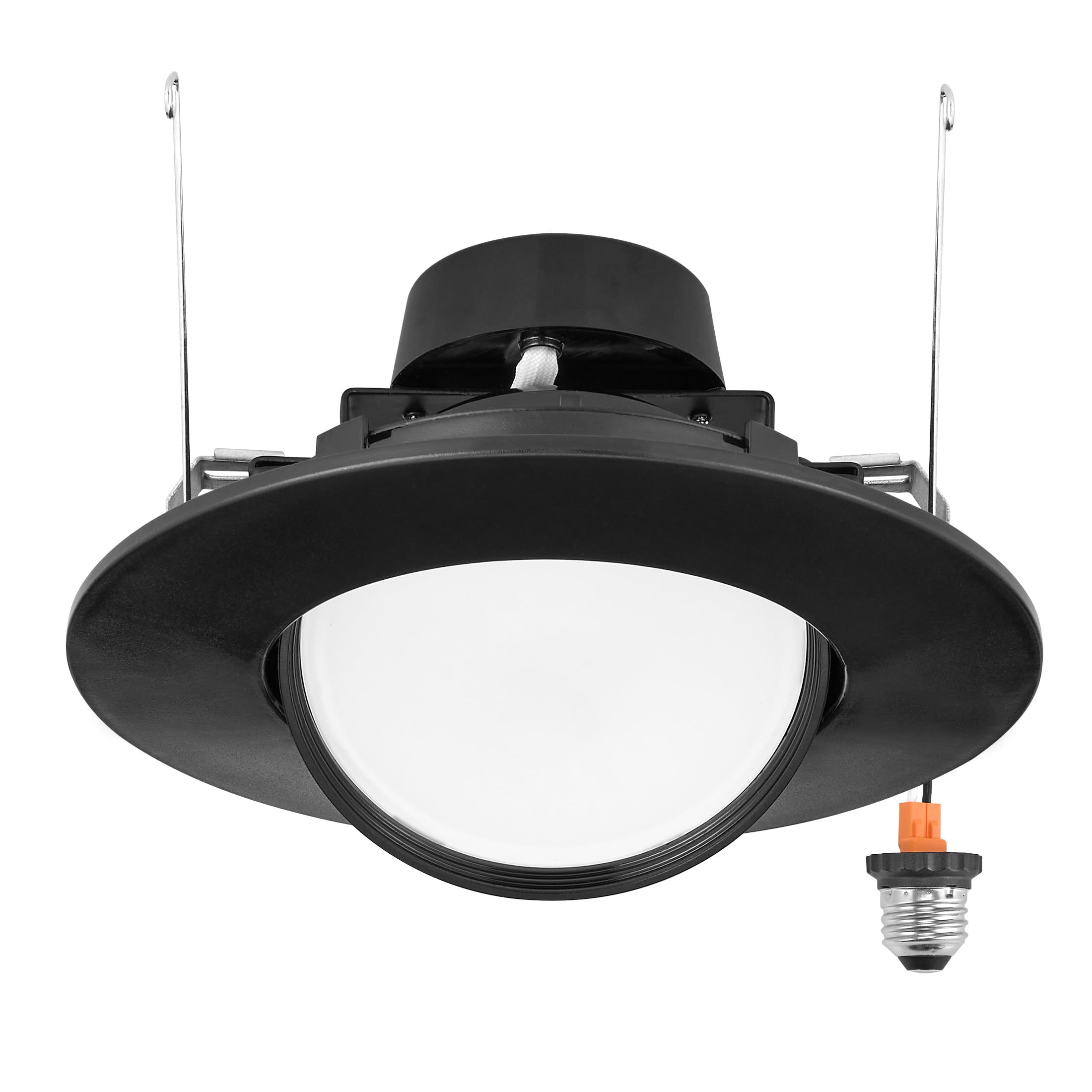 Maxxima 5 & 6 in. Rotatable LED Downlight Gimbal, 1000 Lumens, Dimmable, Black Trim, Model MRL-611555B, 5 C