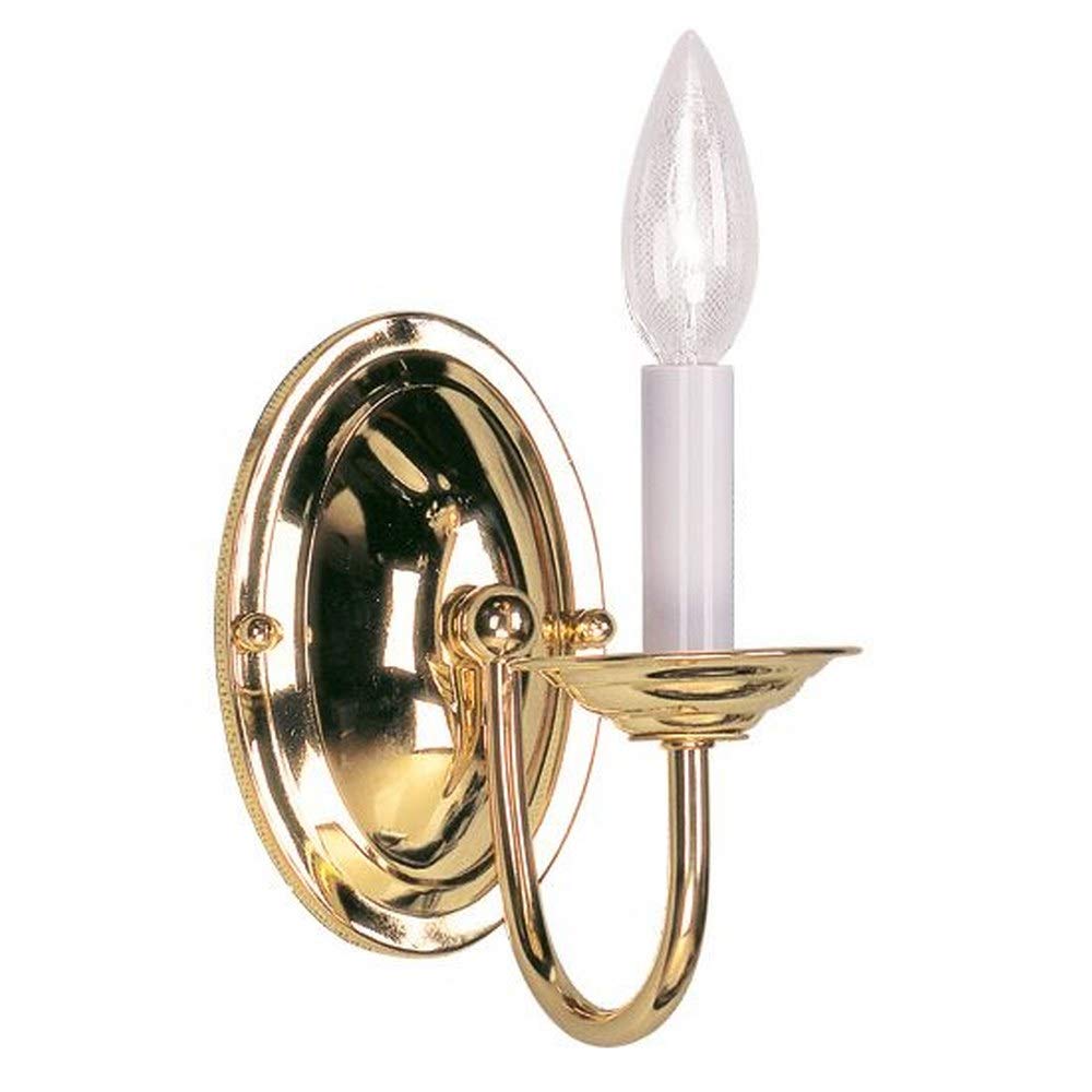 Livex Lighting Wall Sconce 4151-02, Polished Brass, No Shades