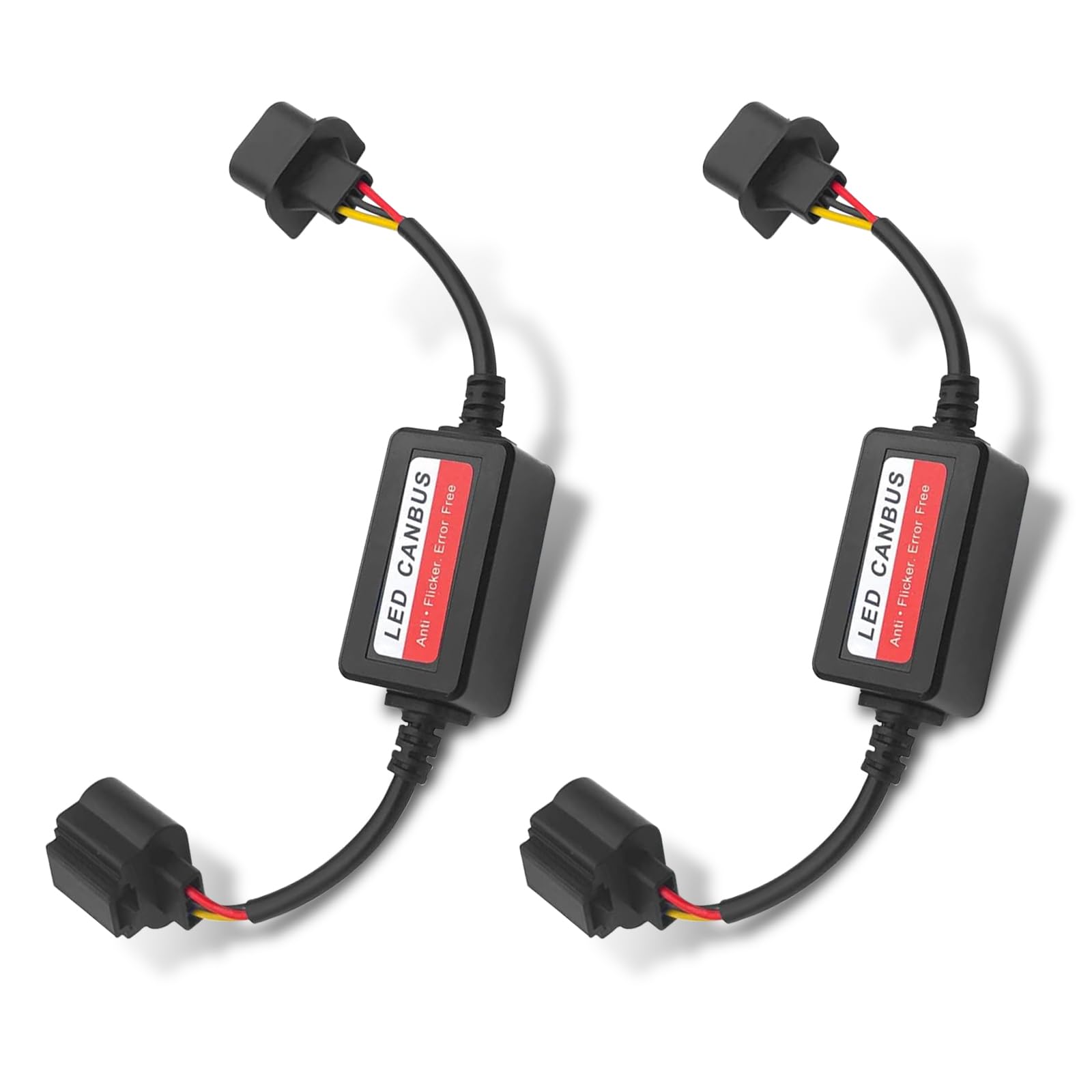 Yumfugu Pack-2 H13/9008 Led Light Canbus Decoder, High Power Led Light Decoder Driver Adaptor, Error Code Canceler, Car Accessories Anti Flicker Harness For Led Light Systems (Black)