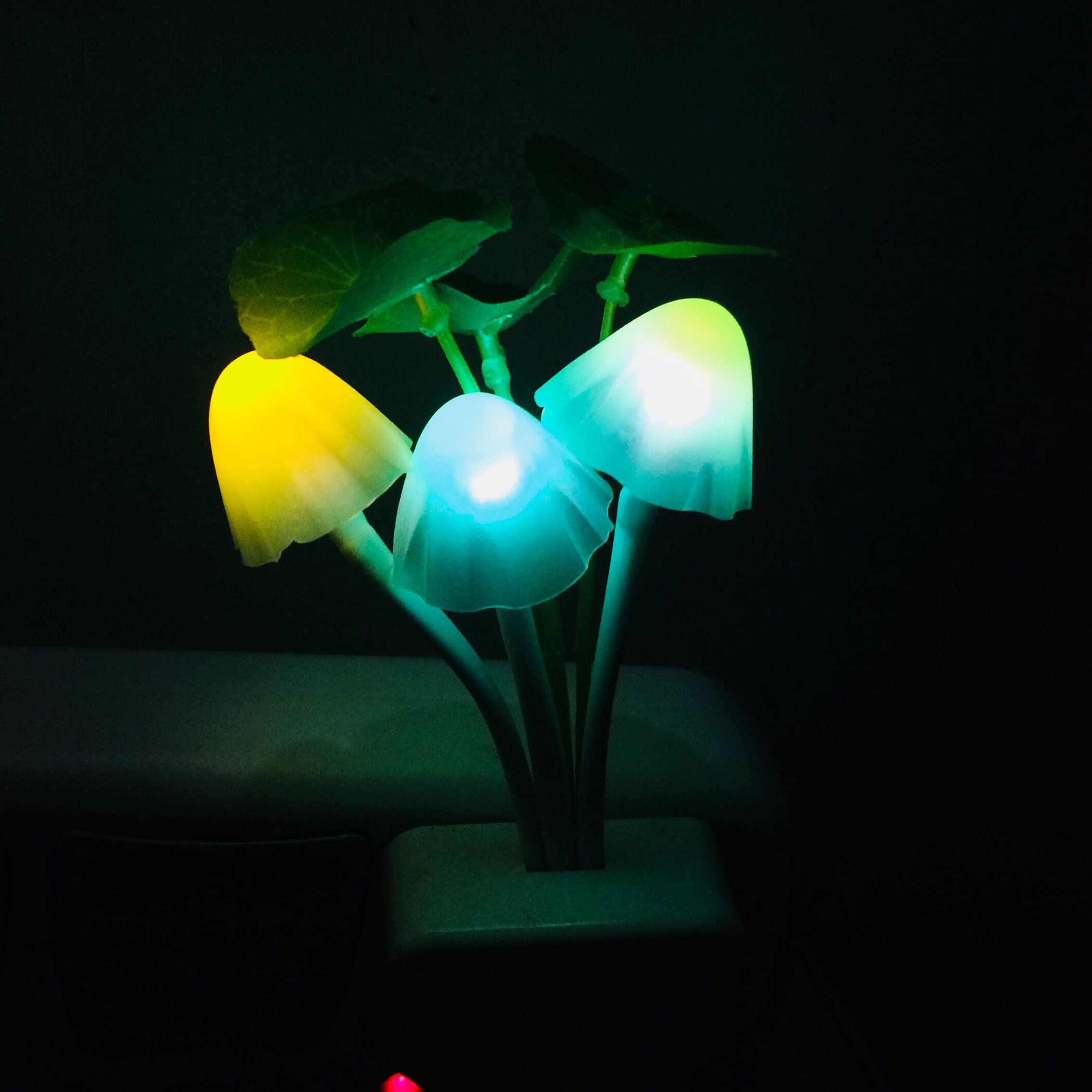 Ausaye Night Light Plug Into Wall,Auto Nightlights Led 7 Colors Cute Lamp Mushroom Light Led Night Light For Kids,Adults,Bedroom