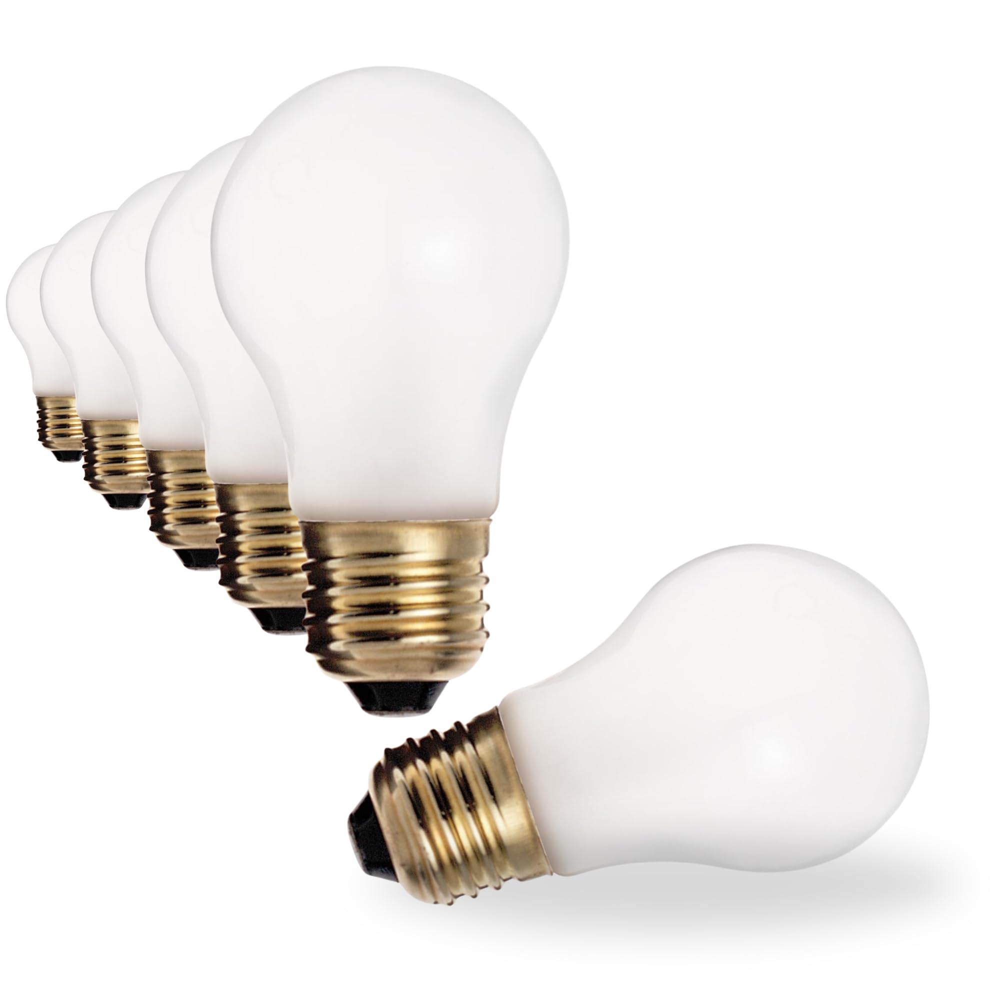 Satco S4881 40 Watt A15 Incandescent Bulb, Frosted, Medium Base, 130 Volt, 265 Lumens, 6 Count