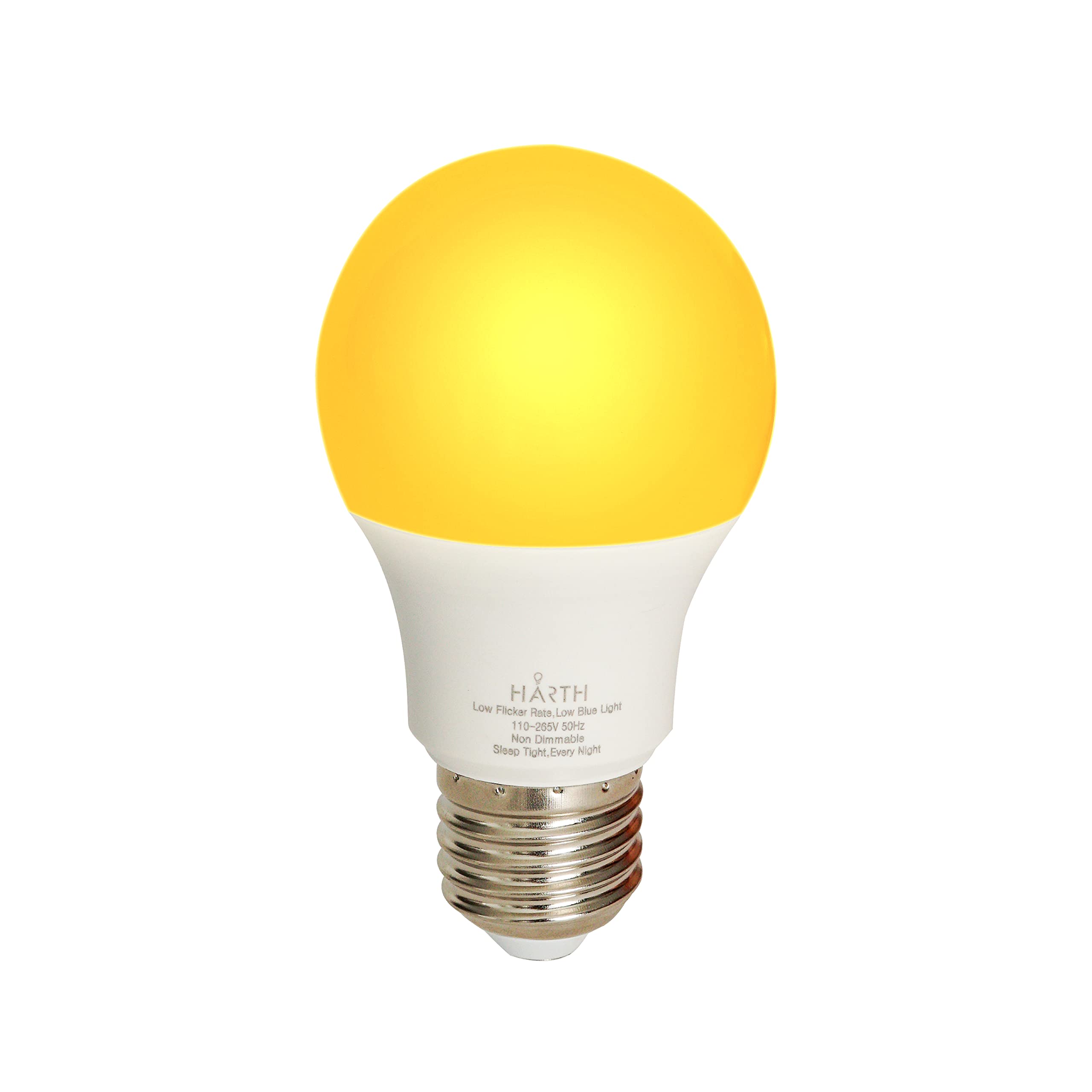 Harth Amber Light Bulbs, 7W Sunset Red for Sleep, 500 Lumen, 40W Equivalent, 7 Count, Copper Material