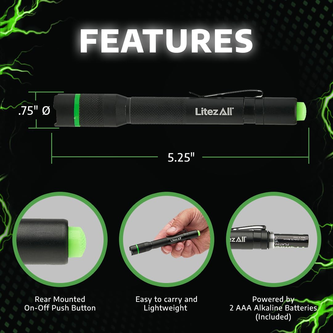 LitezAll 250 Lumen Pen Light - Multi-Color, Aluminum, One Size