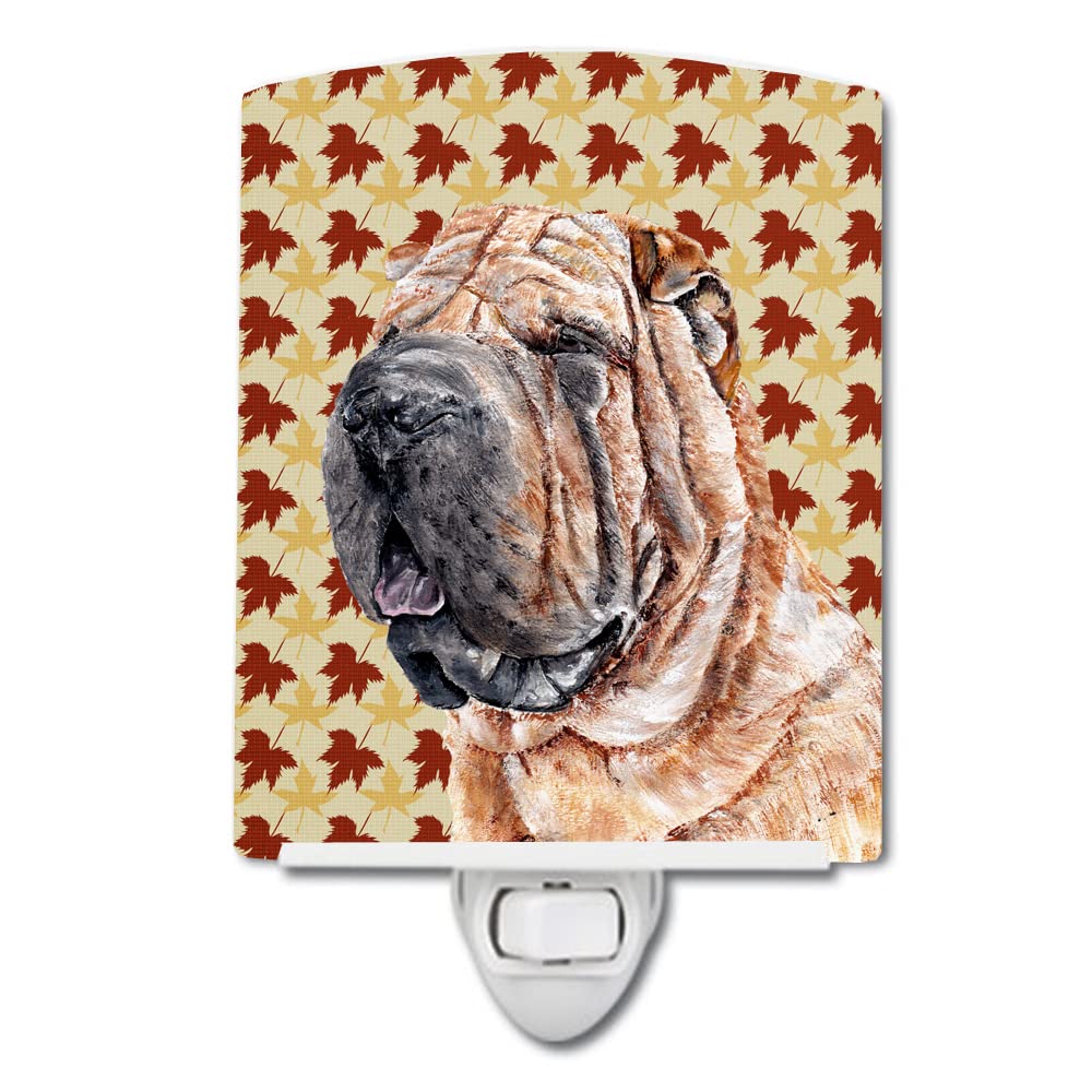 Carolines Treasures Ceramic Night Light, Shar Pei Design, UL-Certified, 6x4x3in, Multicolor, Model SC9671CNL