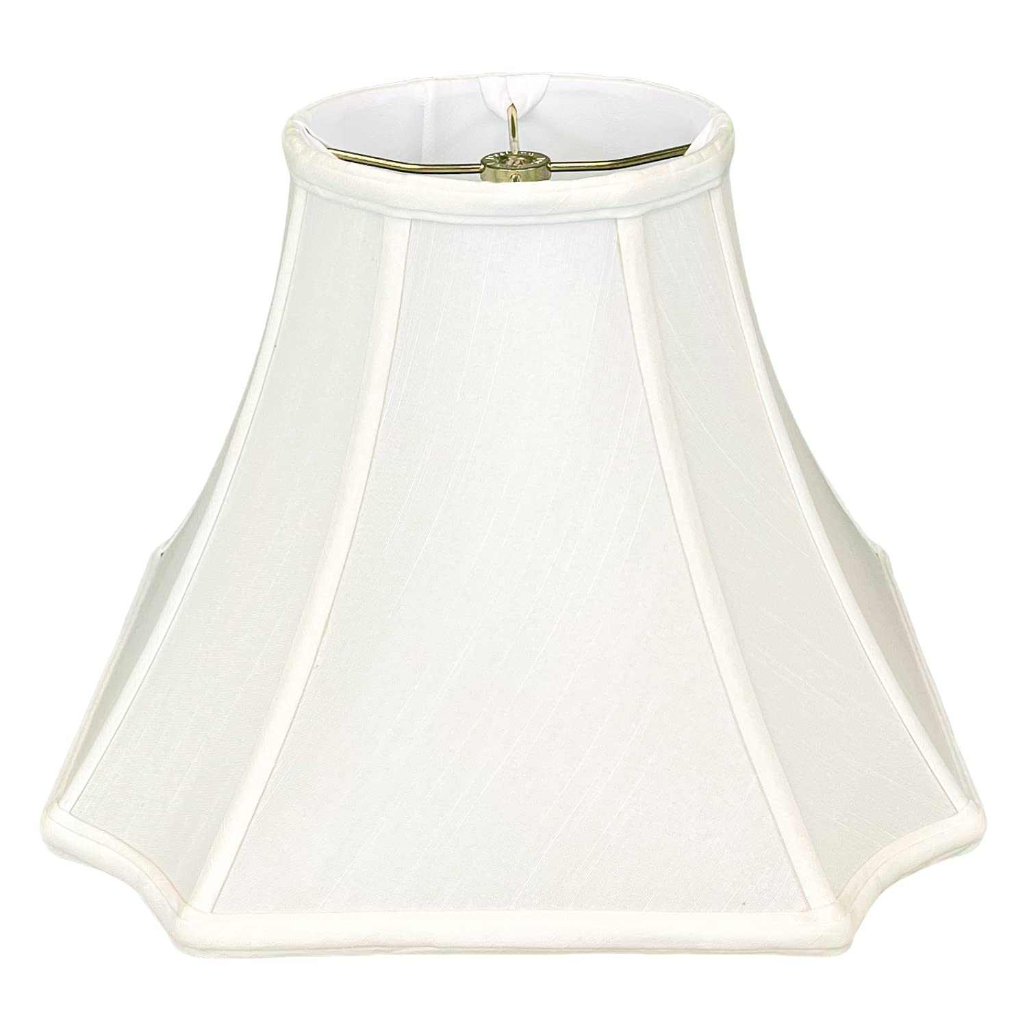 Royal Designs Square Inverted Cut Corner Basic Lamp Shade, White, 8 x 18 x 13