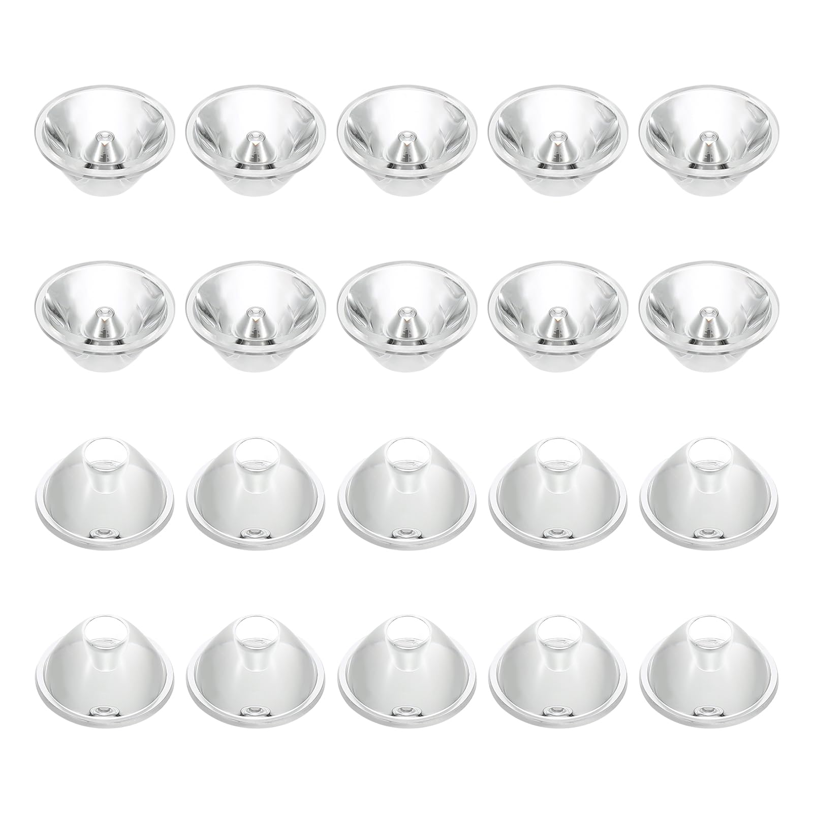 PATIKIL LED Lens, 20mm High Power Acrylic Reflector, 8 Degree Focusing for 1W LED Light, 20 Pcs, Clear