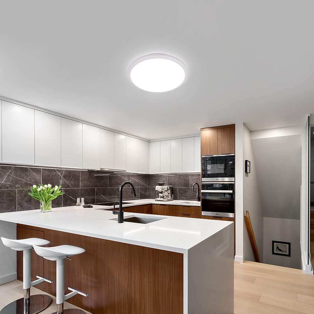 Delipop 4 Pack 12&quot; Waterproof Led Ceiling Light, 24W Round Fixture For Indoor/Outdoor Use