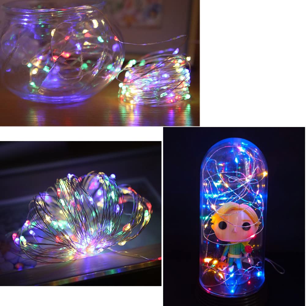 16 Pack LED Fairy Lights Battery Operated - 10FT 30LED Copper Wire Mason Jar String Lights, IP65 Waterproof, Bendable for Indoor