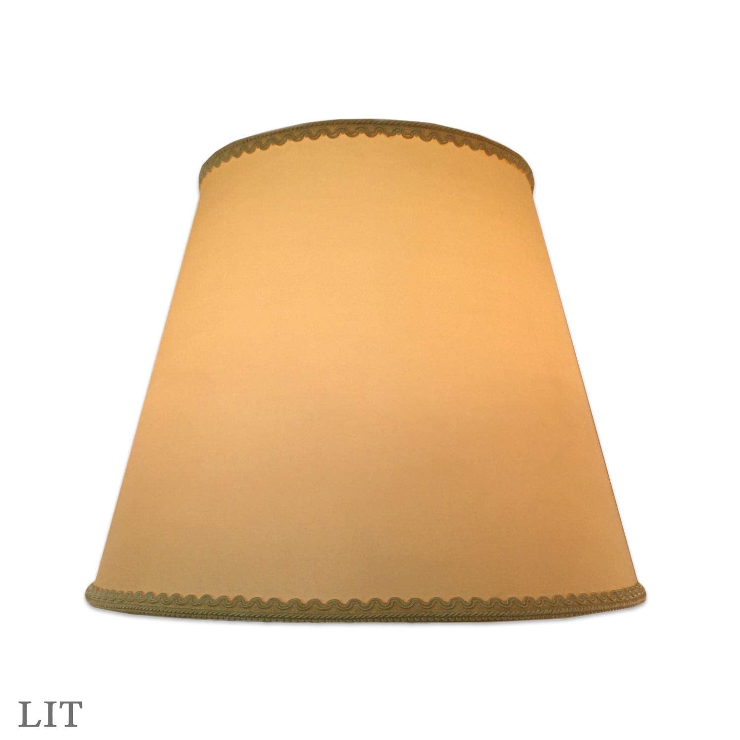 Royal Designs, Inc. Designer Empire Hardback Shade With Elegant Trim, Hb-645-14Pnk-1, Pink, 8 X 14 X 11