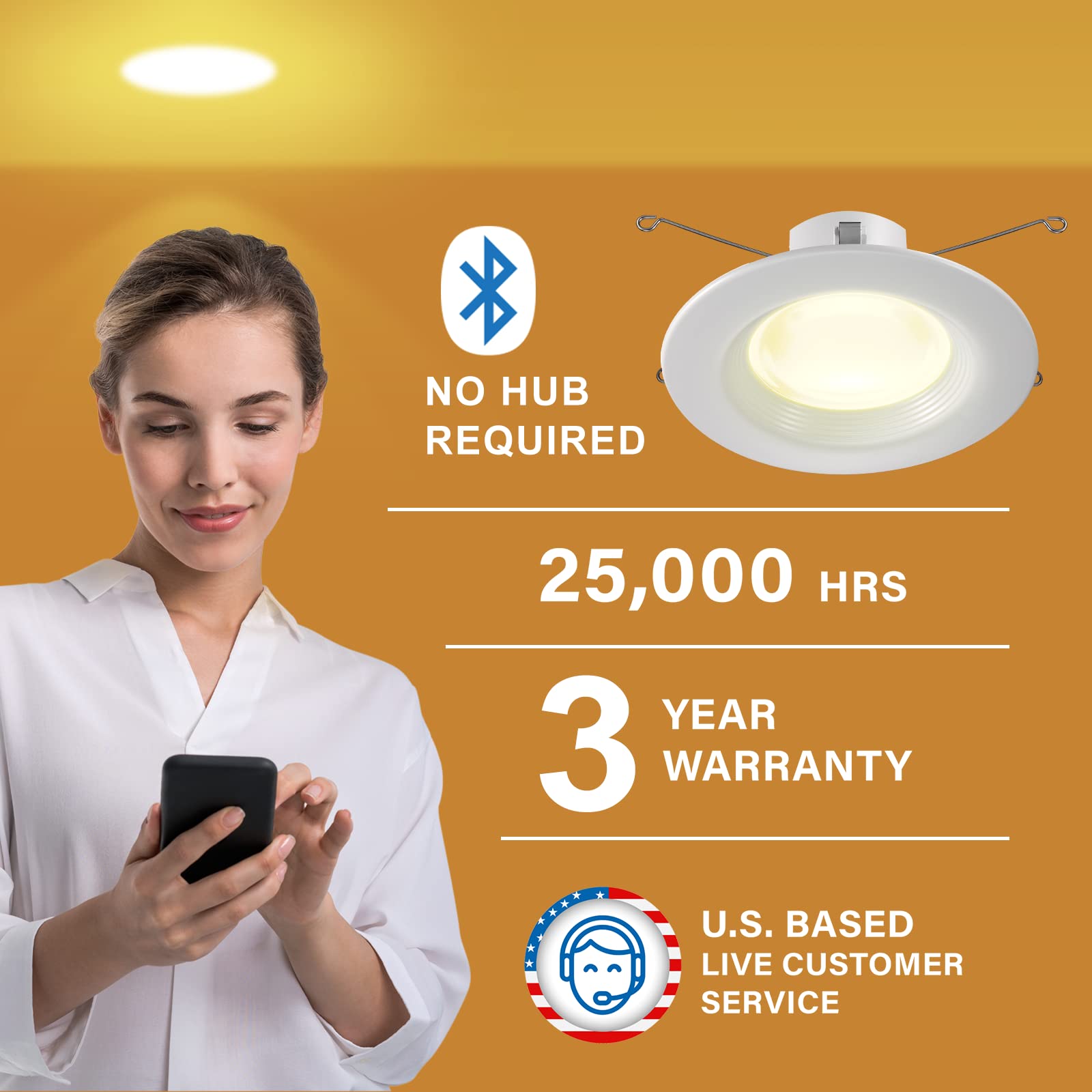 Sengled Smart Recessed Lighting, 5/6 inch, 940LM Soft White LED Downlight, Dimmable, 11.5W, 4 Pack, Model B16