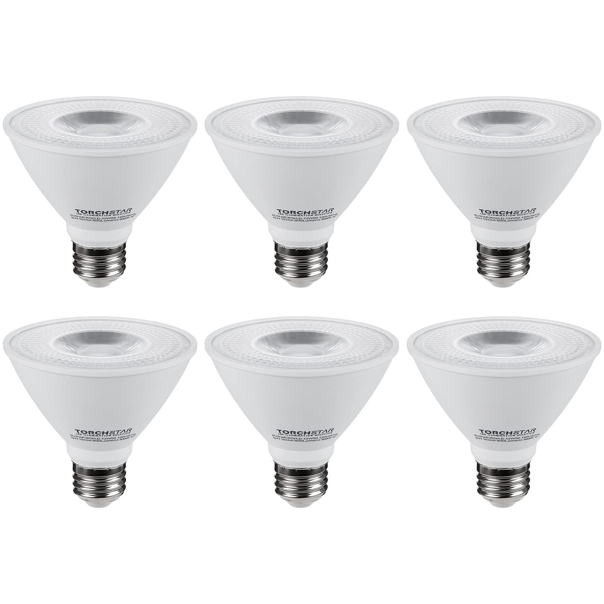 Torchstar Par30 Short Neck Led Bulb, Cri90+ Dimmable Spot Light Bulbs, 8W Equivalent 75W, Ul Listed, E26 Medium Screw Base, Supe