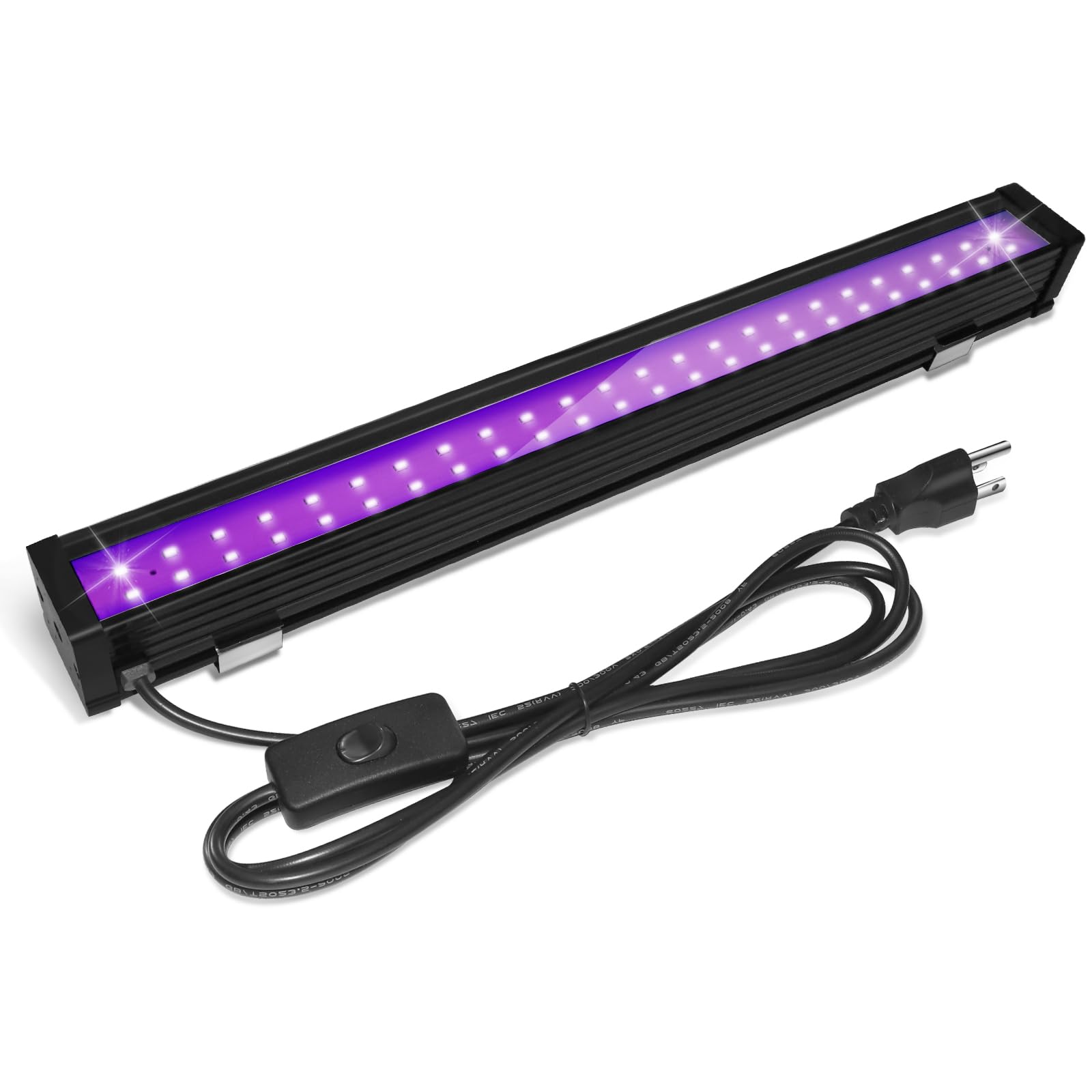 Ycponggon Upgraded 1 Pack 24W Led Black Light Bar  Black Lights Party Supplies For Halloween Glow Fluorescent Party Bedroom Game Room Body discomfort-reducingt Stage Lighting