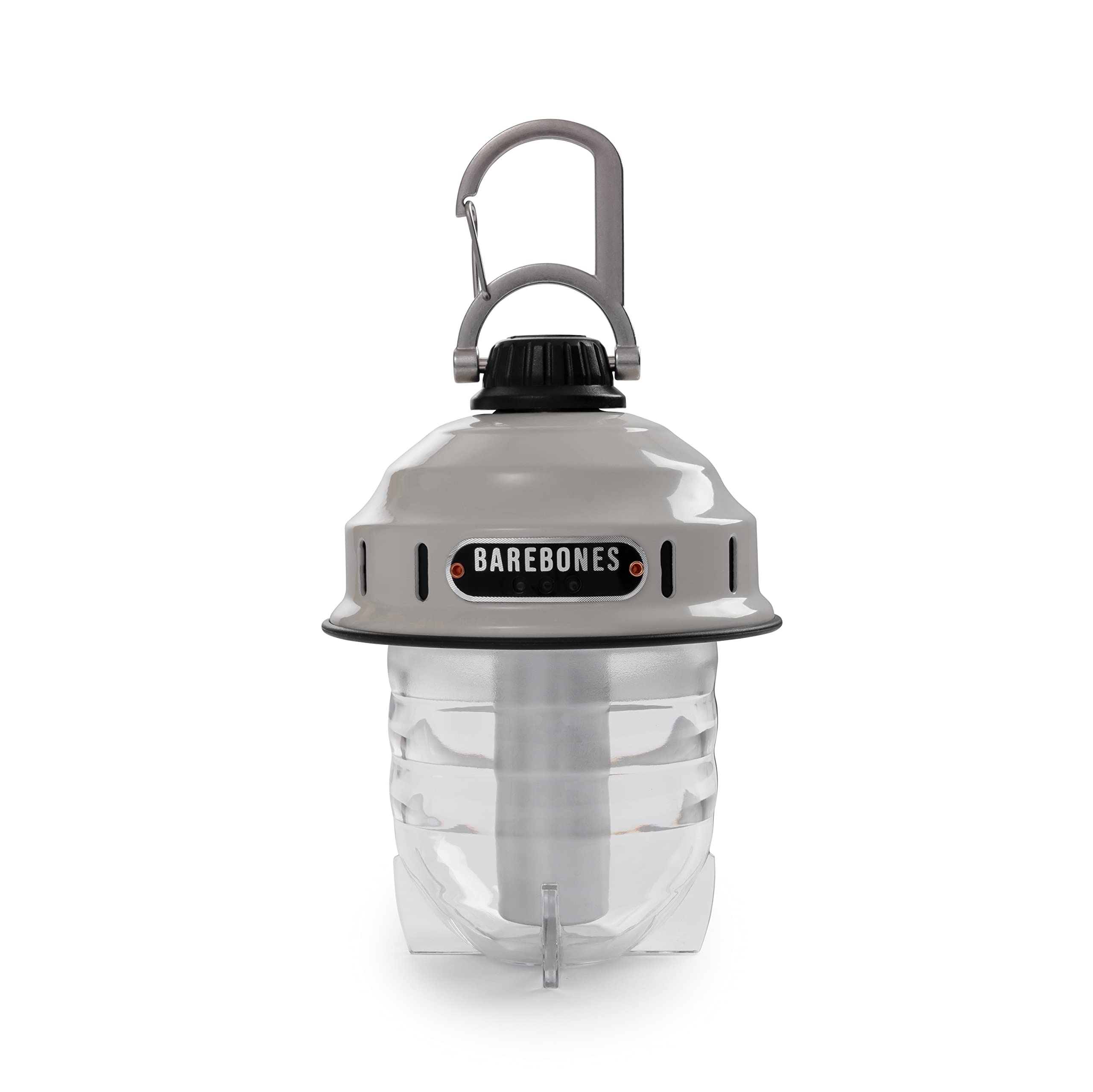 Barebones Beacon Hanging Light - Vintage White LED Lantern, Rechargeable, Weatherproof, 6in x 3in, Model LIV-237