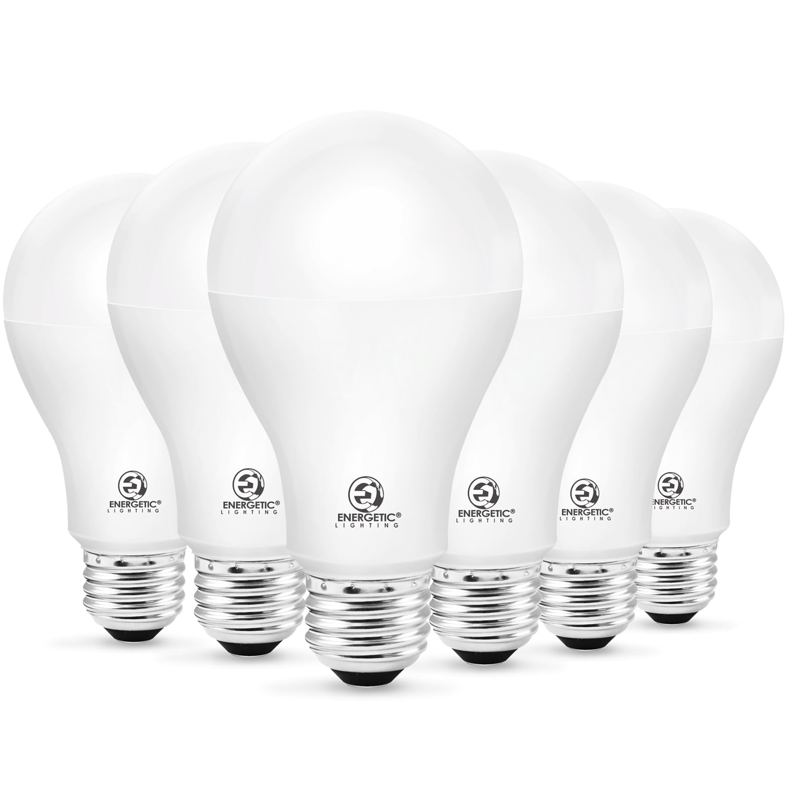 Energetic Smarter Lighting 6 Pack A21 Led Bulb 150 Watt Equivalent, Super Bright Light Bulb, Warm White 3000K, Non-Dimmable, 230