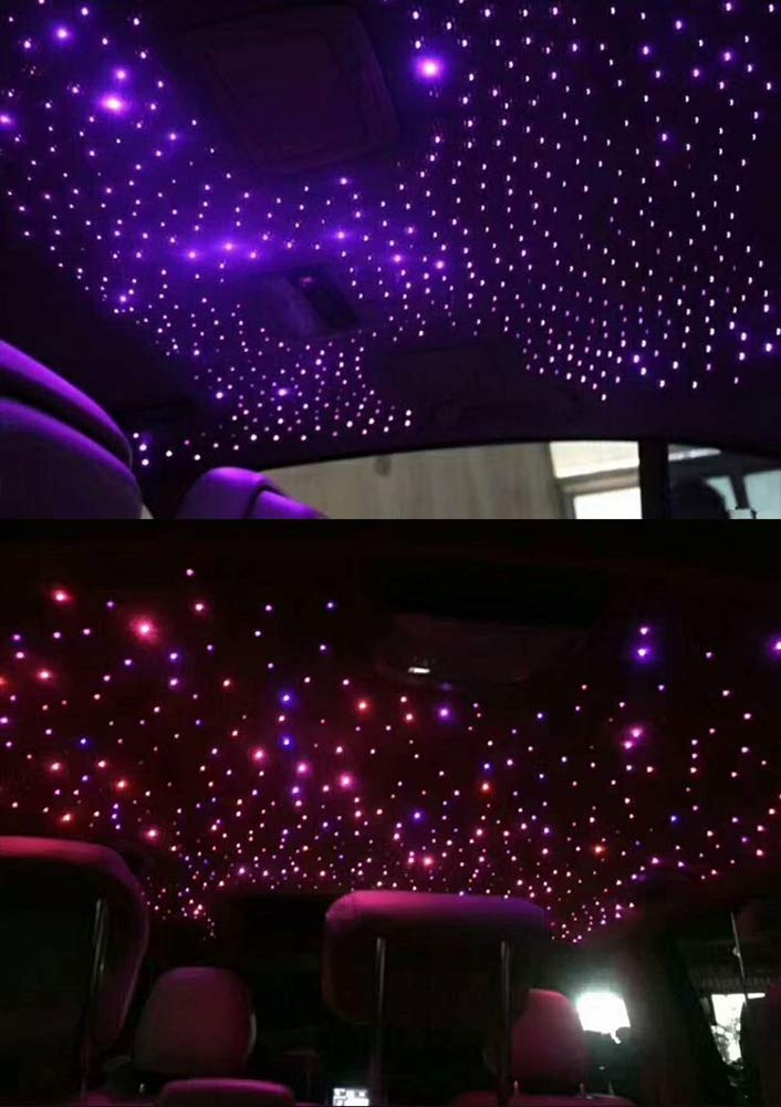 AKEPO Fiber Optic Star Ceiling Light Kit, 16W, 150pcs, 0.75mm, 6.5ft, Multicolor, APP Control, Model QJ-L016