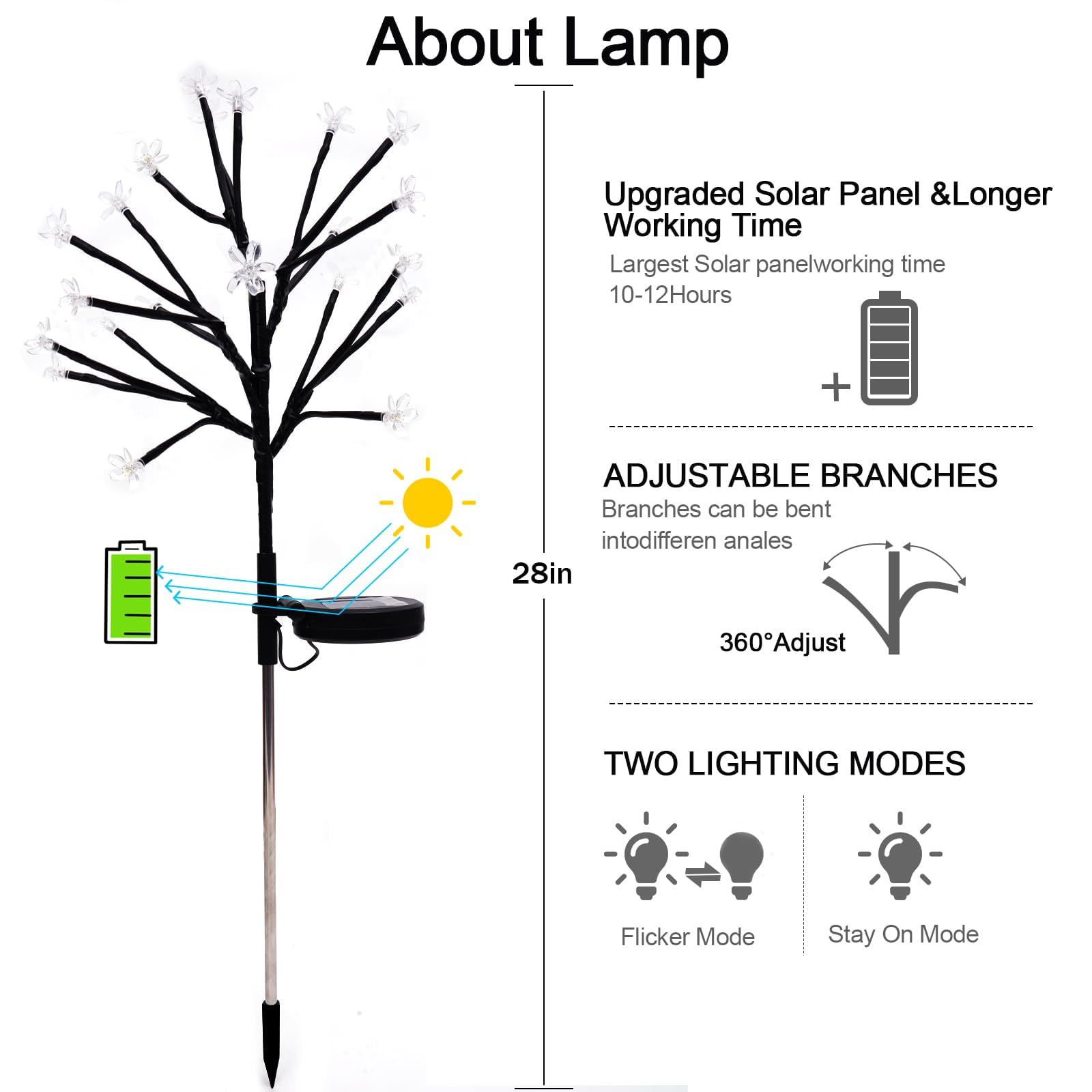 Iueecen Solar Garden Lights Outdoor,Waterproof Solar Lights For Outside Decorative 6Pack, 120Led Solar Flowers Garden Decor, Outdoor Solar Lights For Yard Pathway,Lawn,Solar Garden Decorations