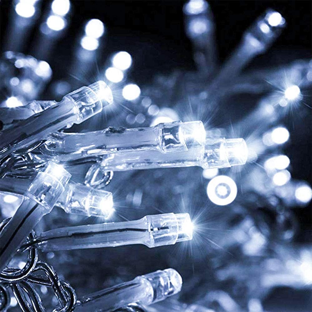 MYGOTO LED String Lights, 165FT, 500 LEDs, 30V Waterproof, 8 Modes, Cool White, Model BX, Indoor/Outdoor Party Decoration