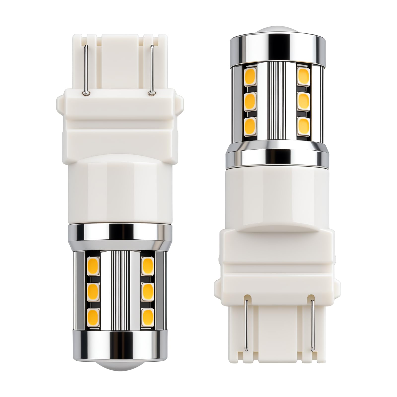 Aokdom 2PCS 3157 LED Bulb Amber,High Brightness 3157 Bulb Replacement for Brake Light/Front Rear Turn Light,Universal LED Blinke
