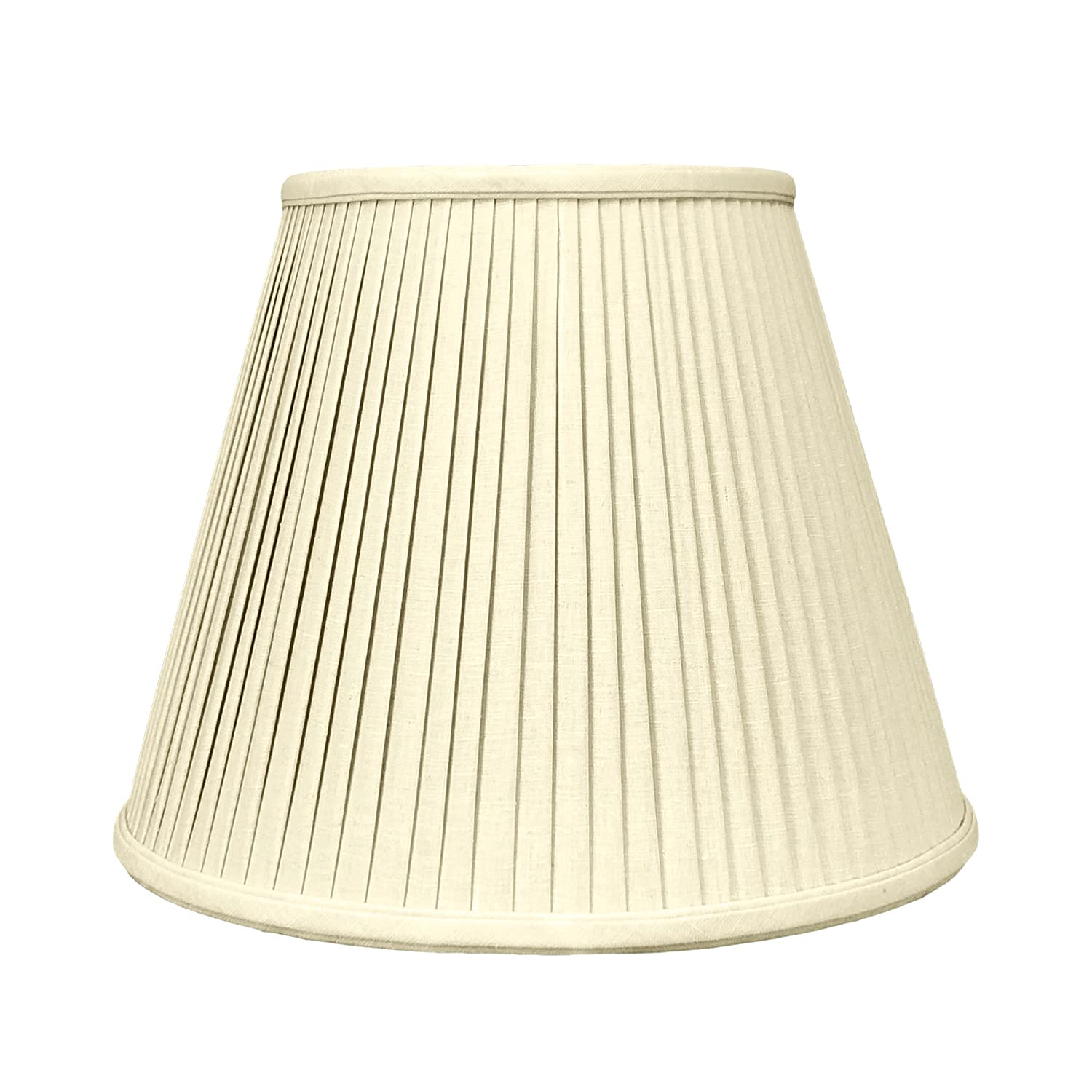 Royal Designs Deep Empire Side Pleat Basic Lamp Shade, Linen With Taupe, 10&quot; X 20&quot; X 15&quot;, Bs-728-20Lntp