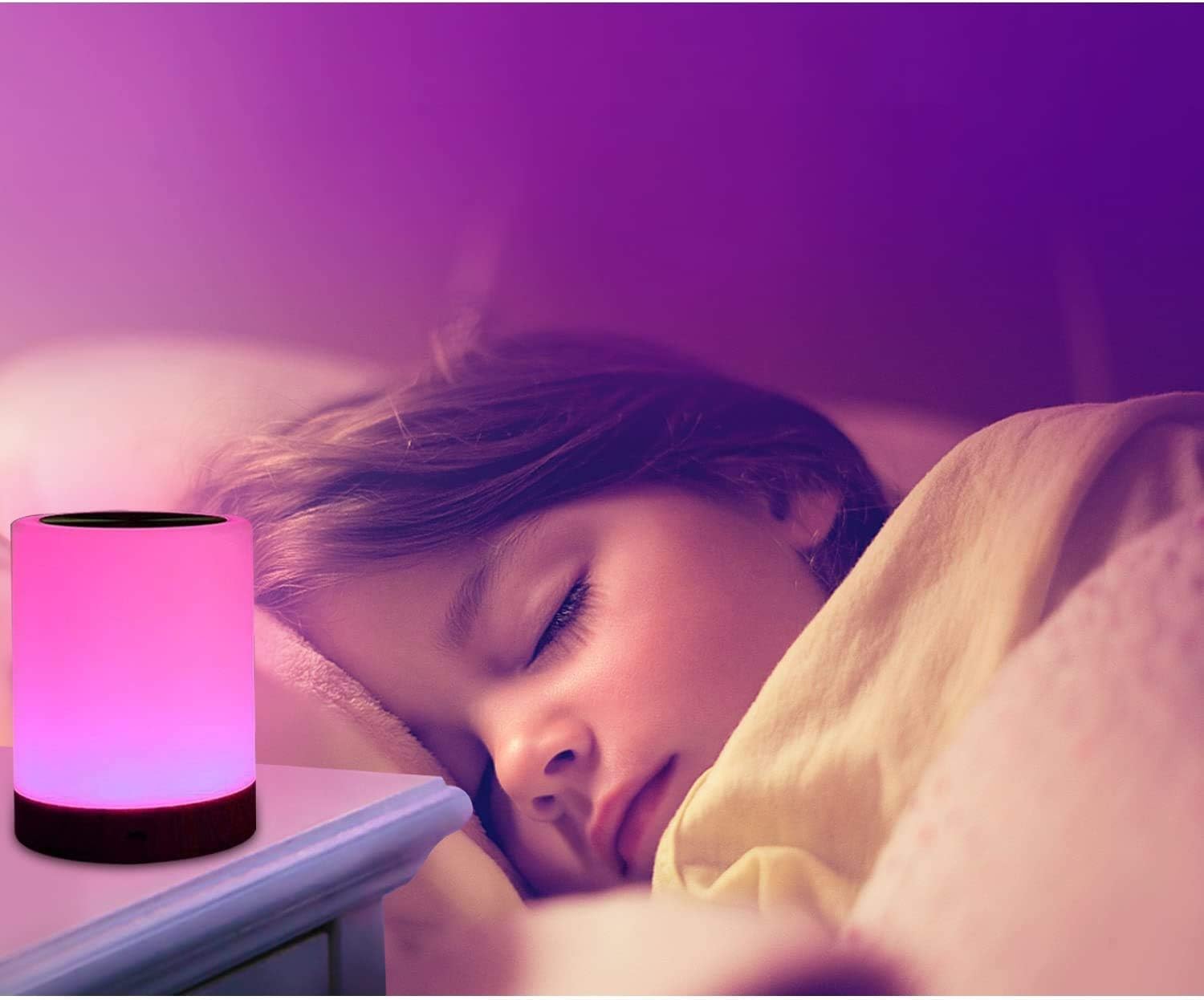 Night Light,Led Touch Bedside Table Lamp,Touch Lamp For Bedrooms Living Room Portable Table Bedside Lamps With Rechargeable Inte