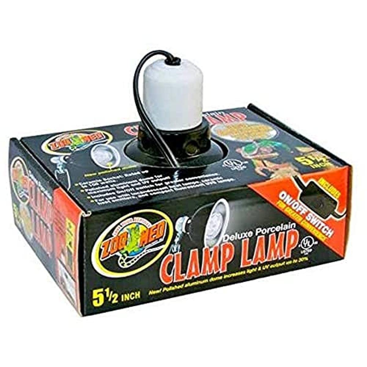 Zoo Med Deluxe Porcelain Clamp Lamp, 5.5