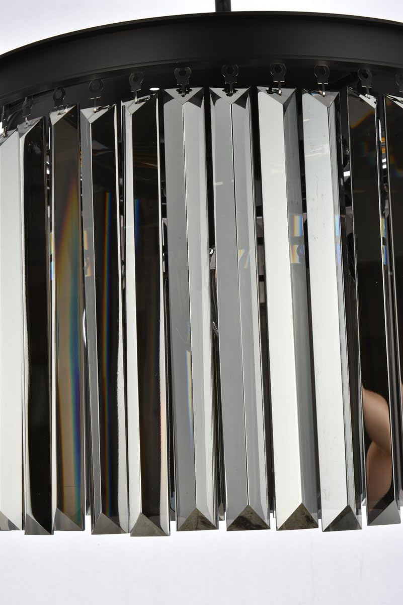 Urban Classic 6-Light Flush Mount - Matte Black Alloy Steel, Sydney Design