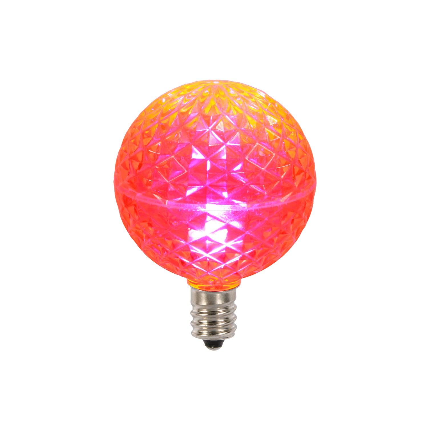 Vickerman G50 Faceted Led Pink Bulb E12 .38W 10/Bx - Xledg59-10