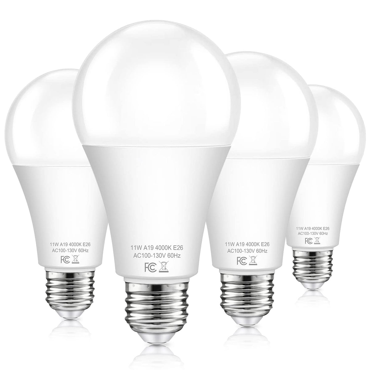 Tobusa Dusk To Dawn Sensor Light Bulb Outdoor, A19 Led Bulbs Auto On Off 100 Watt Equivalent, E26 Sensor Bulbs Neutral White 400