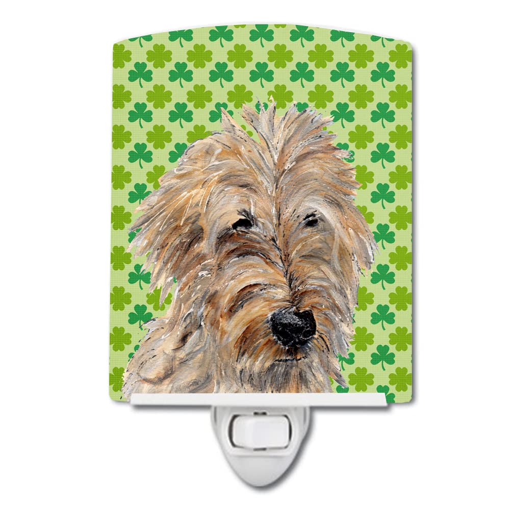 Carolines Treasures Ceramic Night Light, Golden Doodle, St. Patricks Day, 6x4x3 inches, UL-Certified, Multicolor, Model SC9739CNL