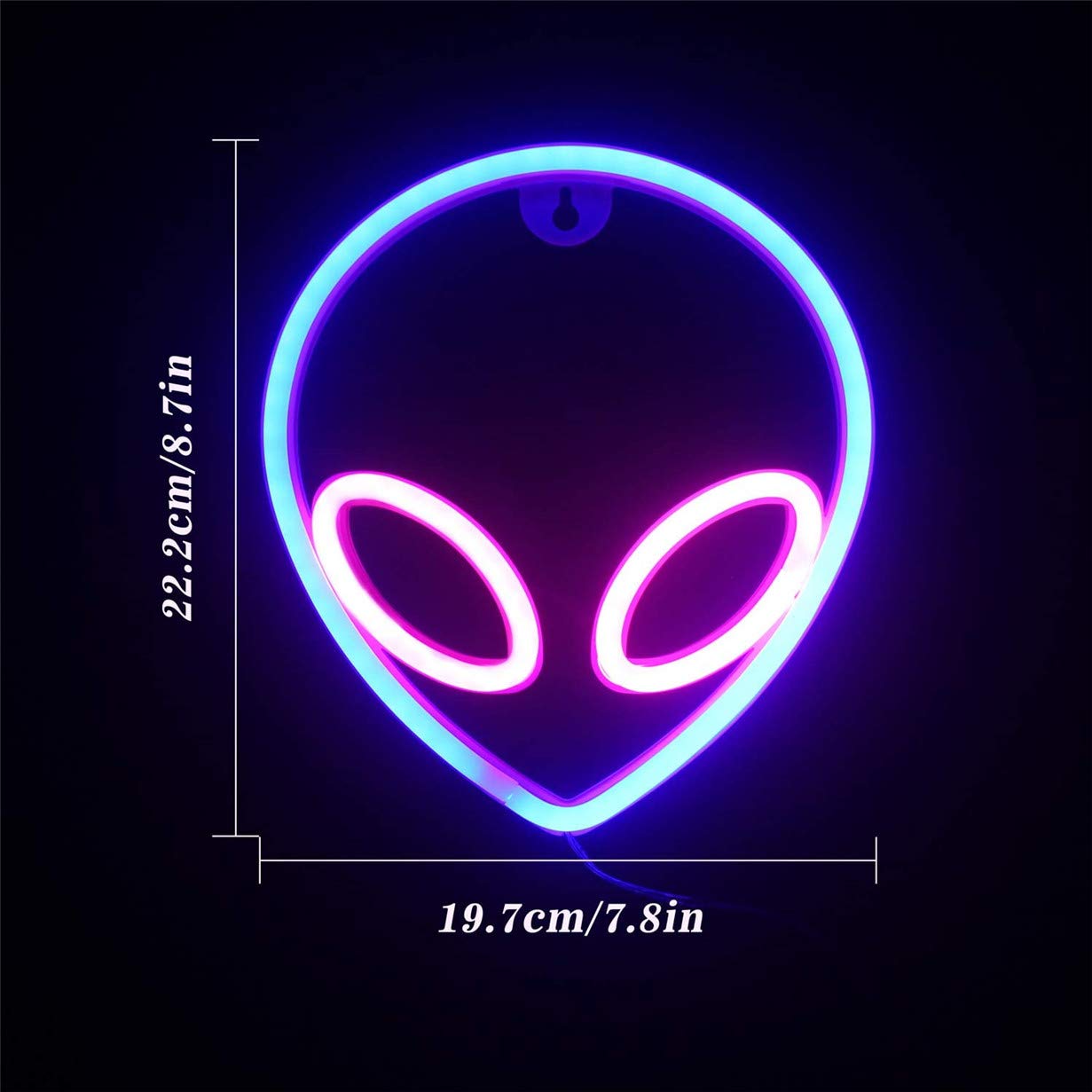 QiaoFei Alien Neon Light LED Neon Signs for Kids Room Bedroom Hotel Shop Restaurant Game Office Wall Art Decoration Sign Birthda