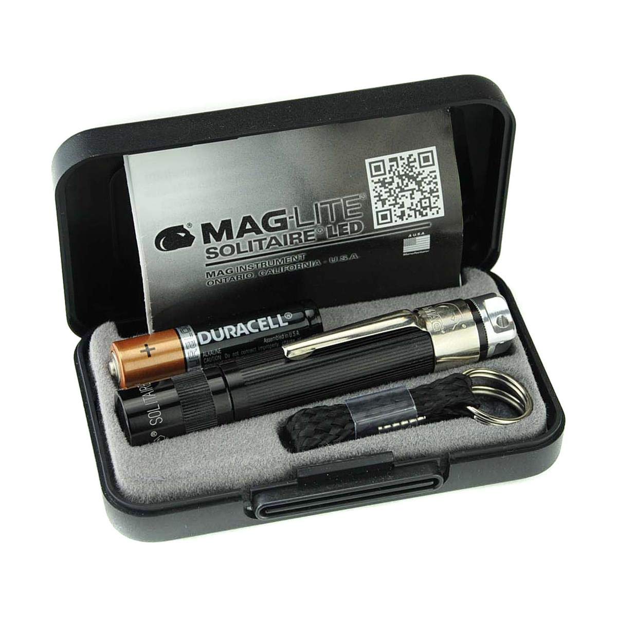 Maglite, Solitaire Spectrum Series Led Flashlight, Aaa, Black Body, White Led Light