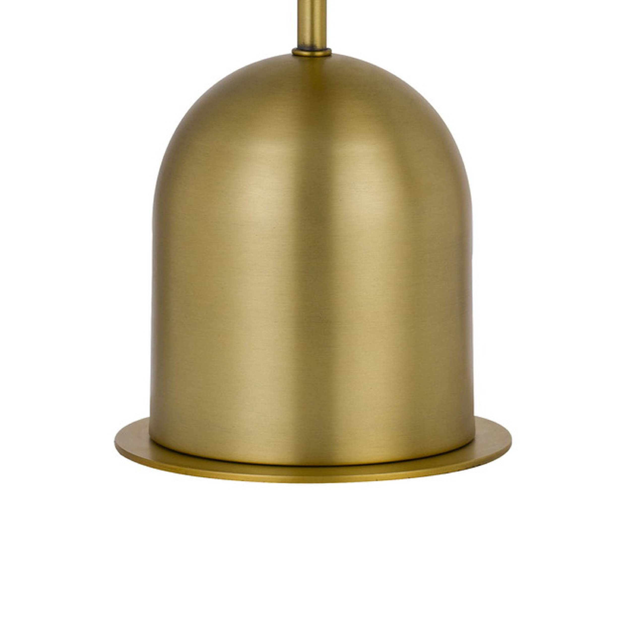 Benzara 20 Inch Metal Accent Table Lamp, Brass Dome Shade, Model BM271961