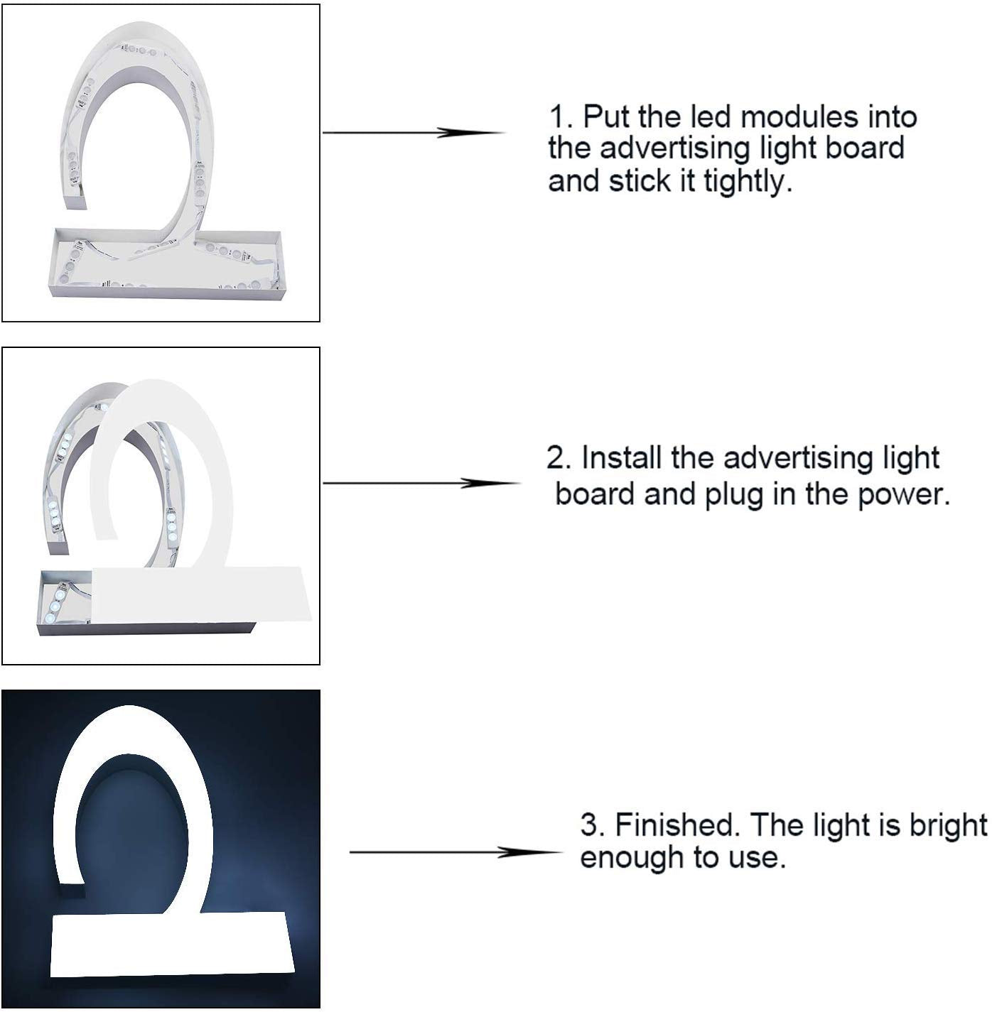 Teinewby Led Module, Led Lights For Inflatables White 20Pcs 9.8 Ft 5730 Smd 150Lm Per Led Module Ip65 Waterproof Decorative Ligh