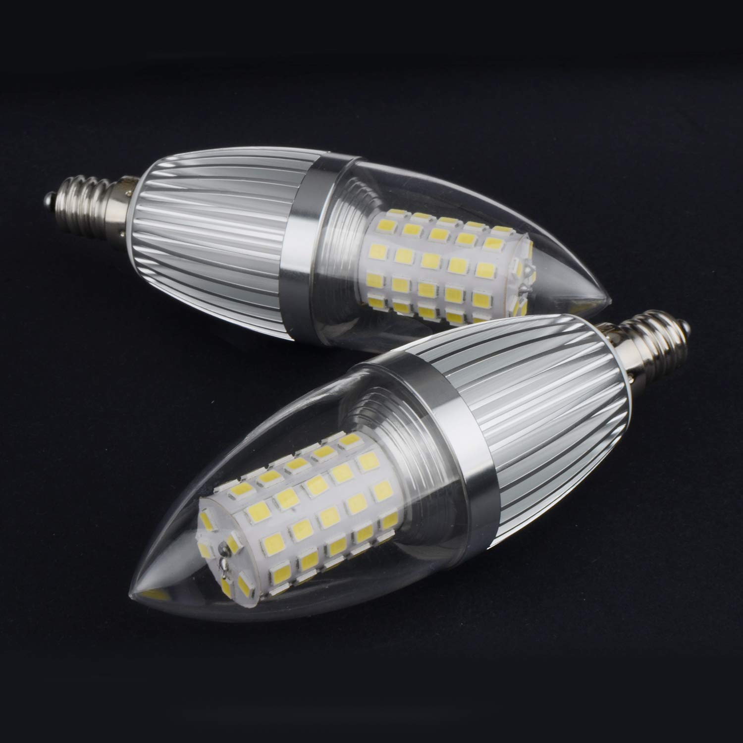 gezee LED Candelabra Bulb, 12W Non-Dimmable, 100W Equivalent, Daylight White 6000K, E12 Base, 4-Pack
