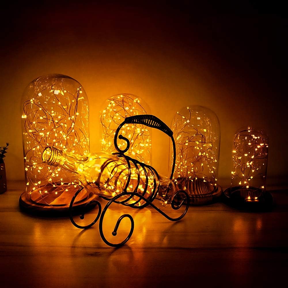 Xinkaite 10Ft Fairy String Lights, 30 Leds, Waterproof, Battery Operated, Warm White For Indoor & Outdoor Decoration