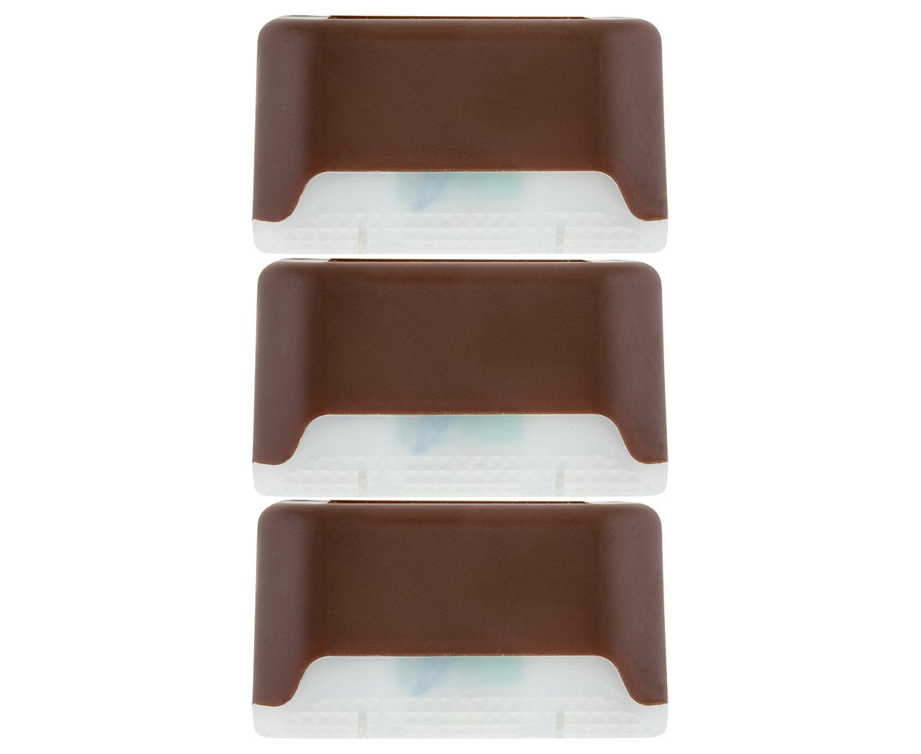 IdeaWorks Solar Deck Lights JB7816, Small, Brown, Durable Plastic, Powered S/3 Set
