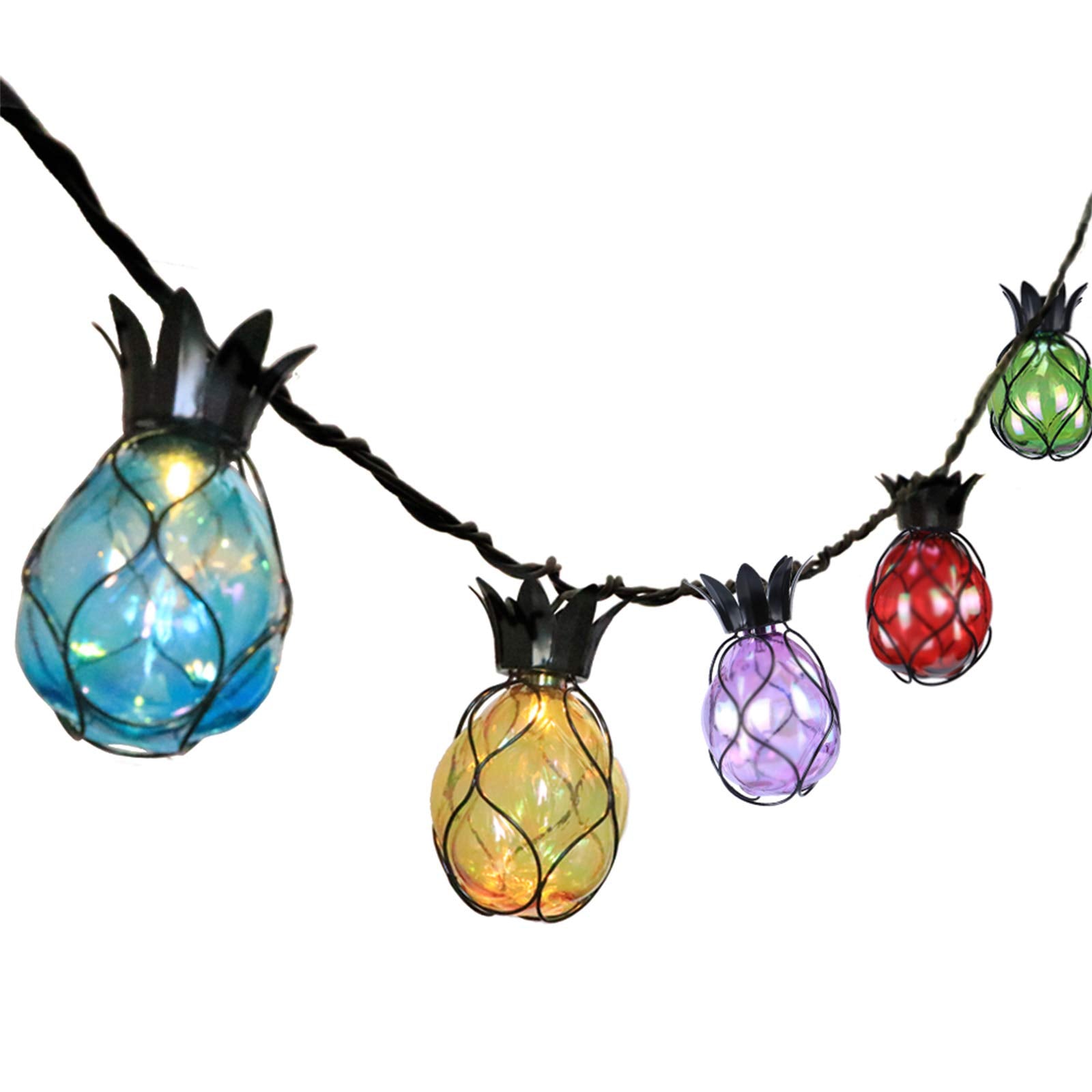 Vigdur Pineapple String Lights - 10FT Multicolor Waterproof Connectable Indoor/Outdoor Lighting for Parties and Festivals