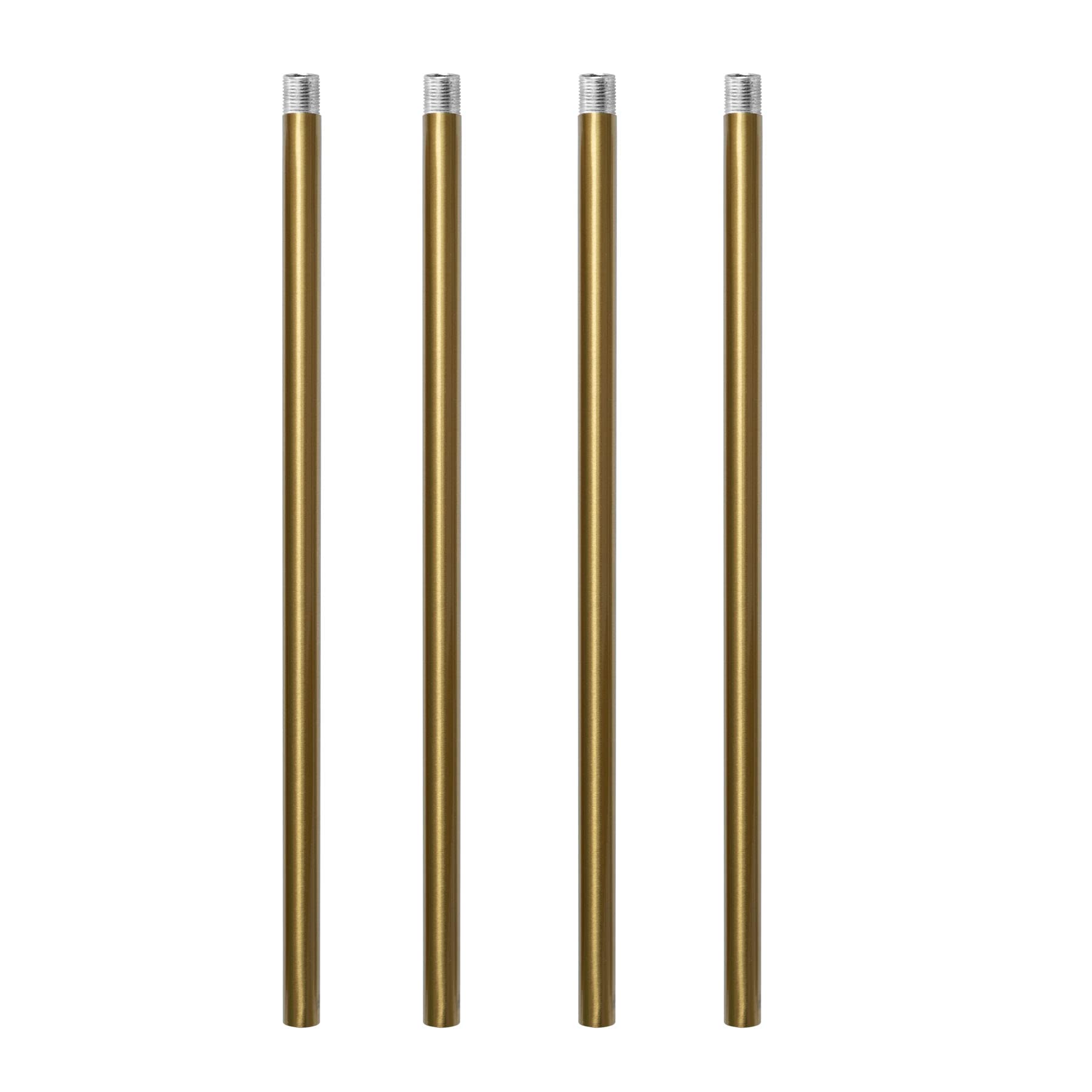 Haligate Brushed Brass M12 Threaded Extension Rod for Pendant Light, Island Lighting, Chandeliers,Lighting Fixture downrods & St
