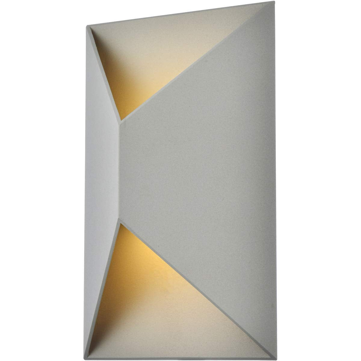 Living District Modern Wall Sconce LED Light, Metal, 7inL x 4.25inW x 11inH, Silver, Model LDOD4022S