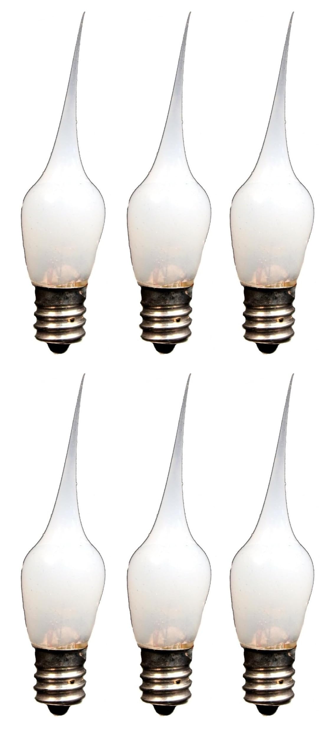 Creative Hobbies® Mini Country Style Candle Light Bulbs - 3W, Pack of 10, White Silicone